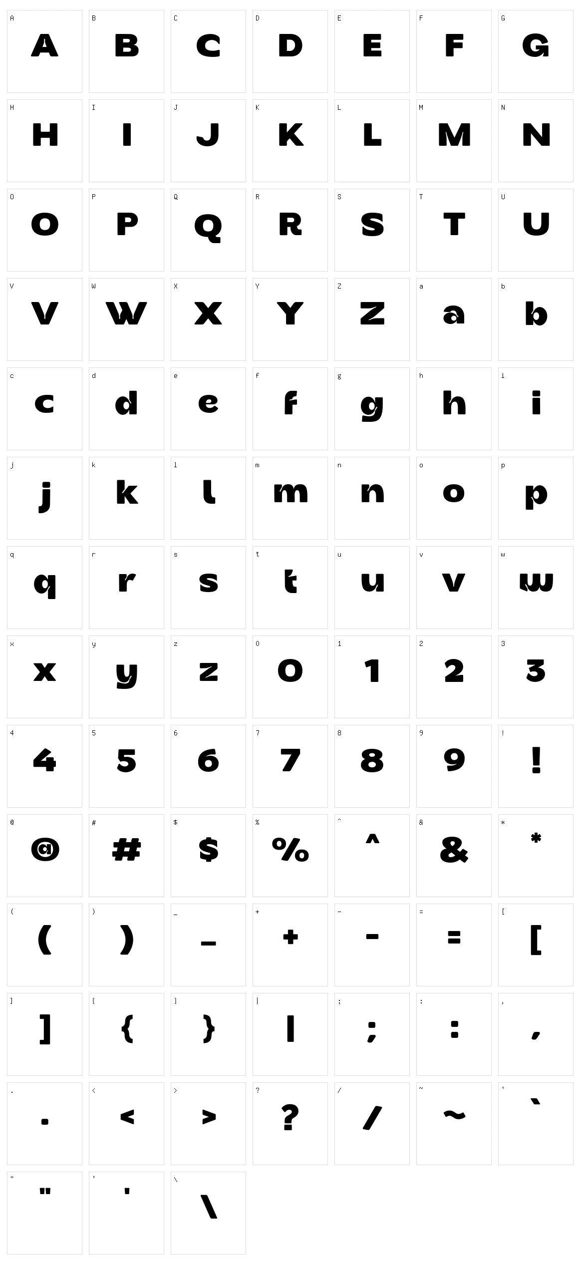 JT Olifer Character Set