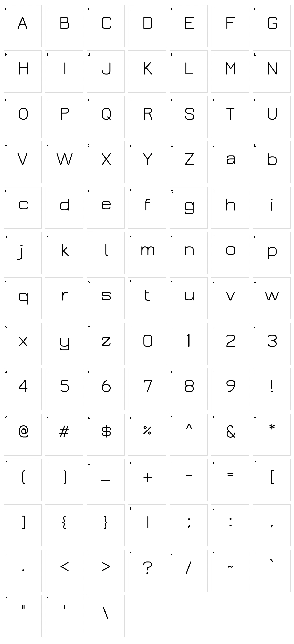 Jura Character Set
