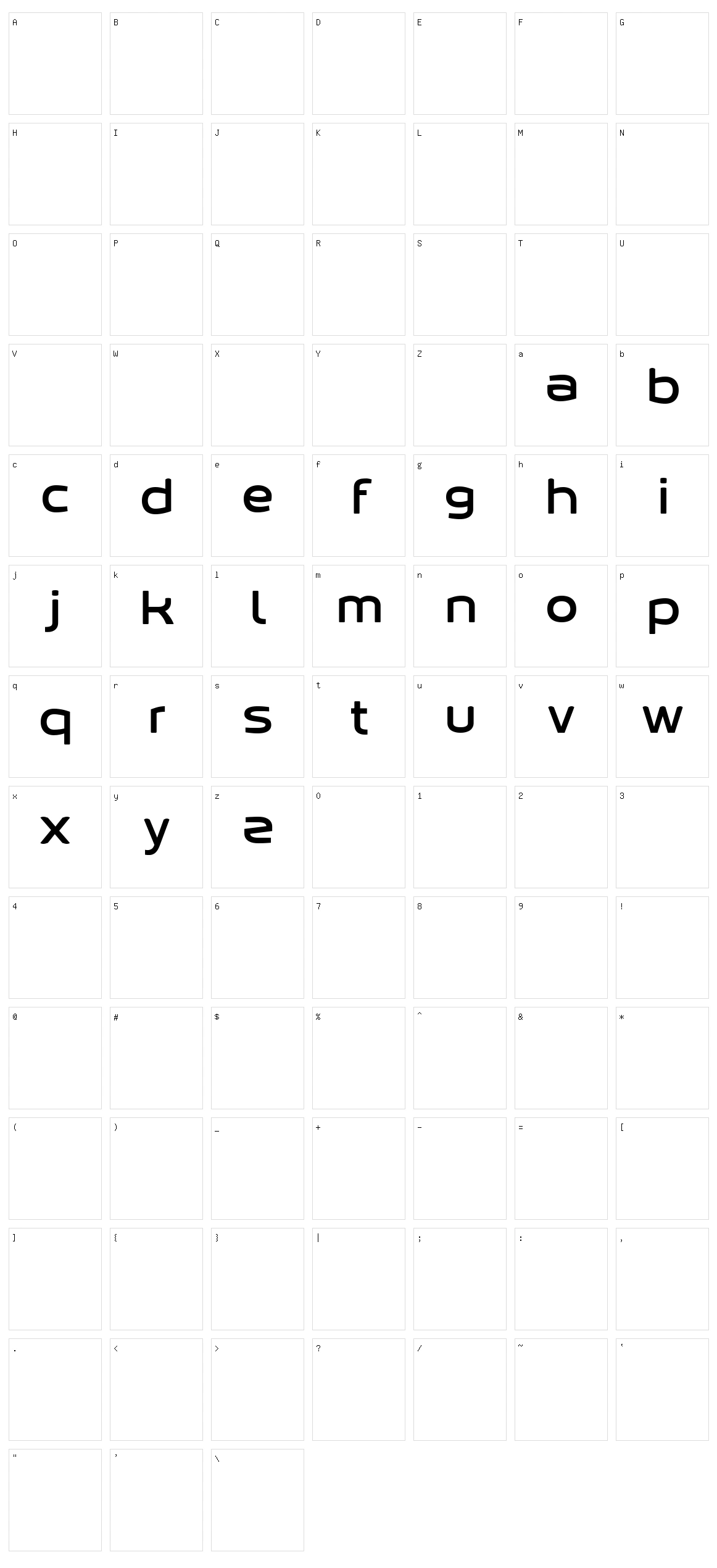 Kabegnos Character Set