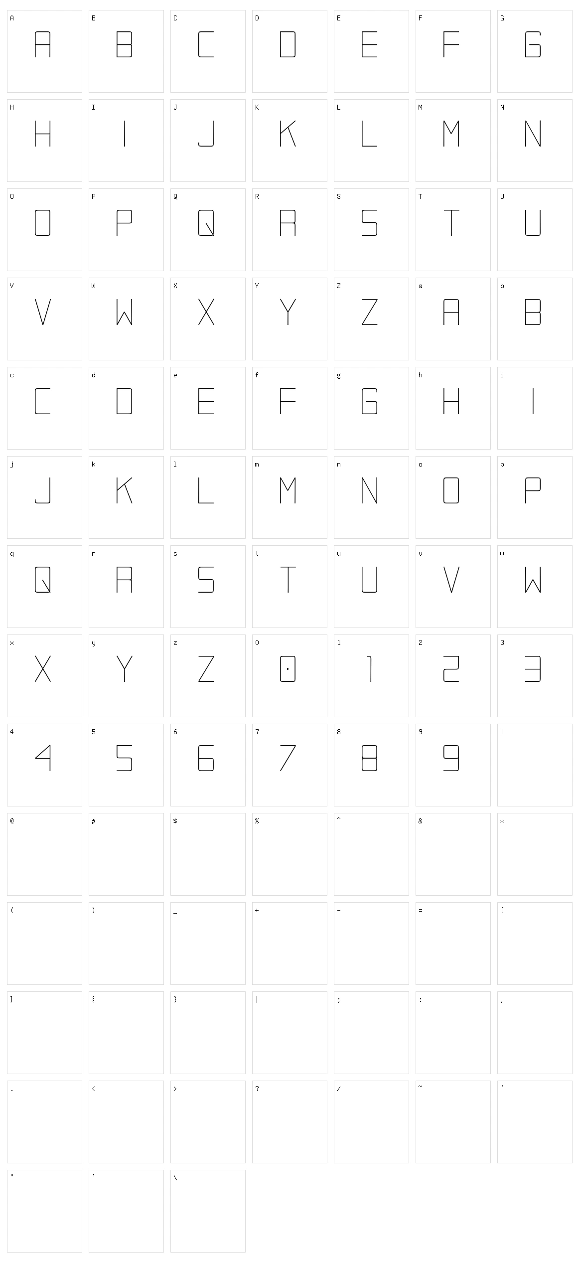 Kacugak Character Set