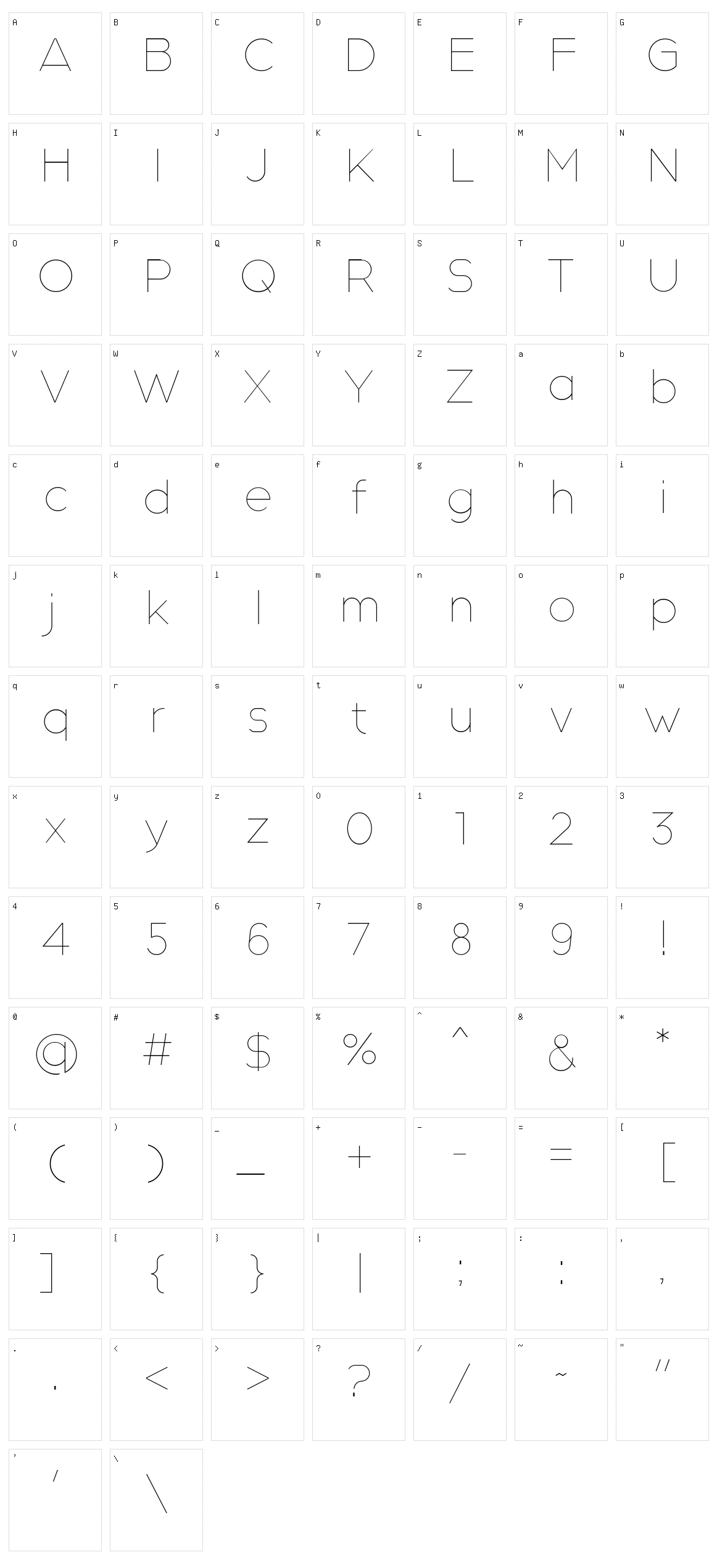 Kakuati Character Set