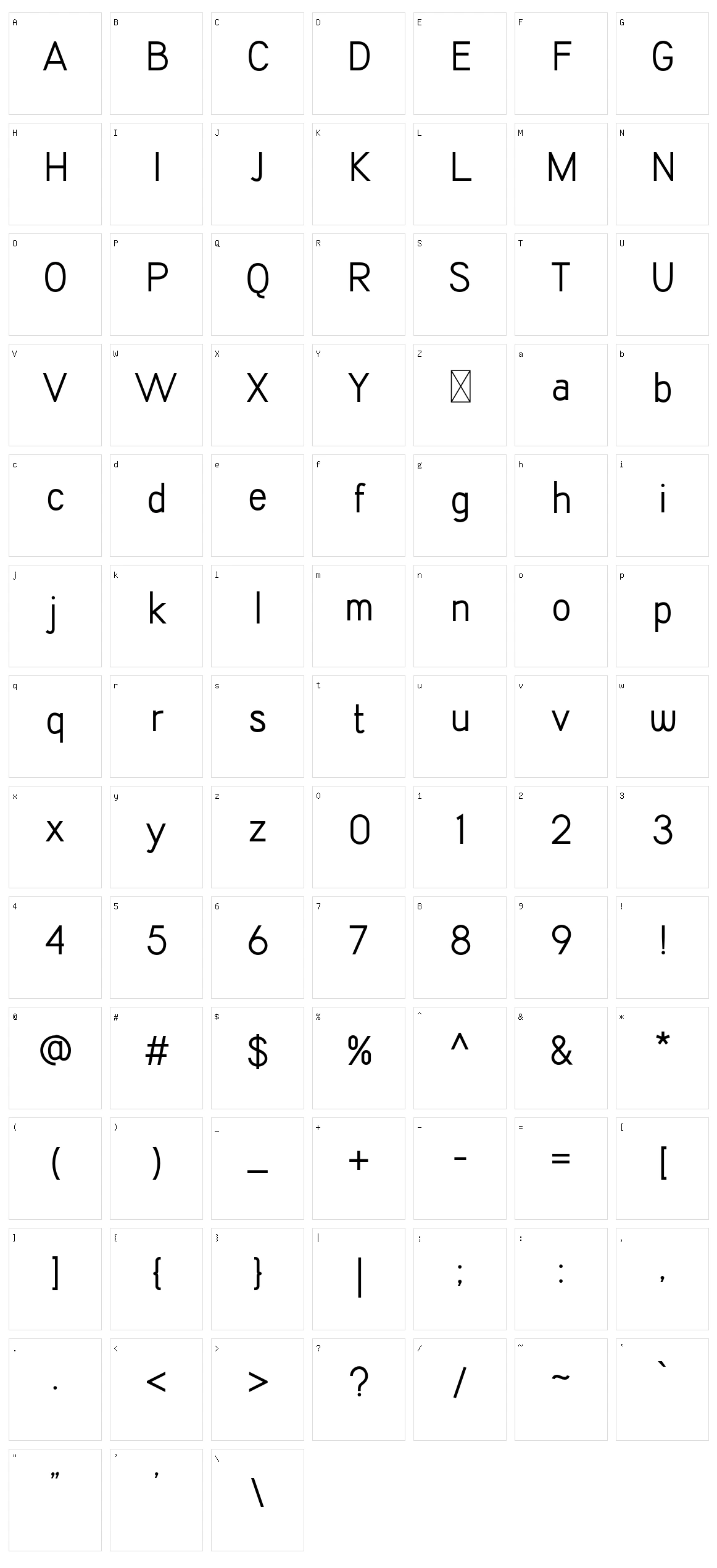 Kalyant Character Set