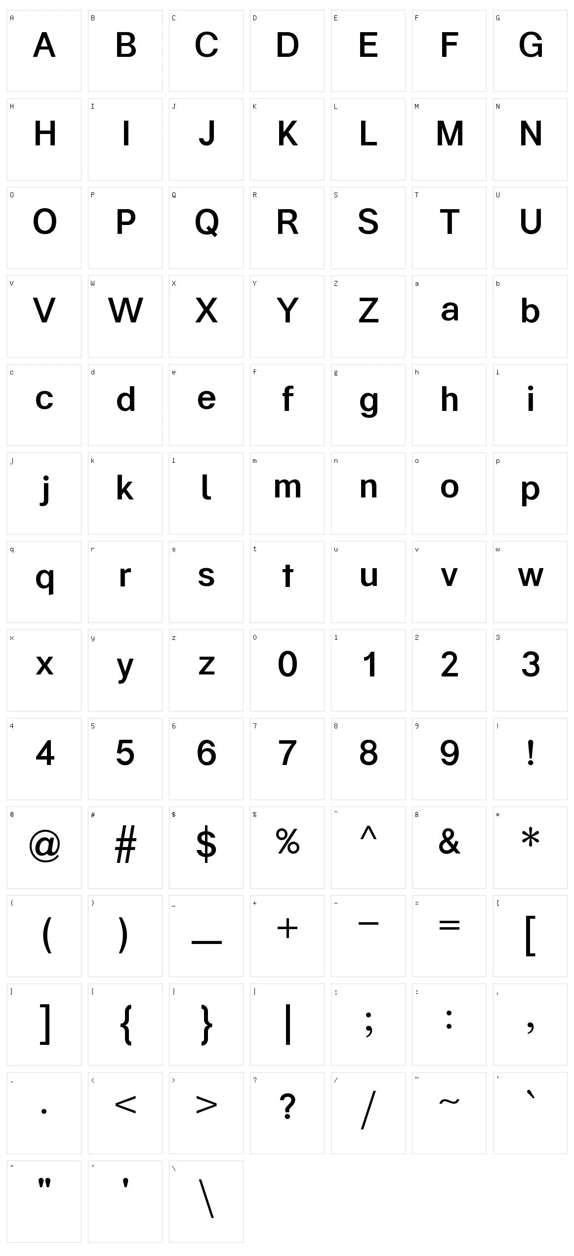 Kalypsa Character Set
