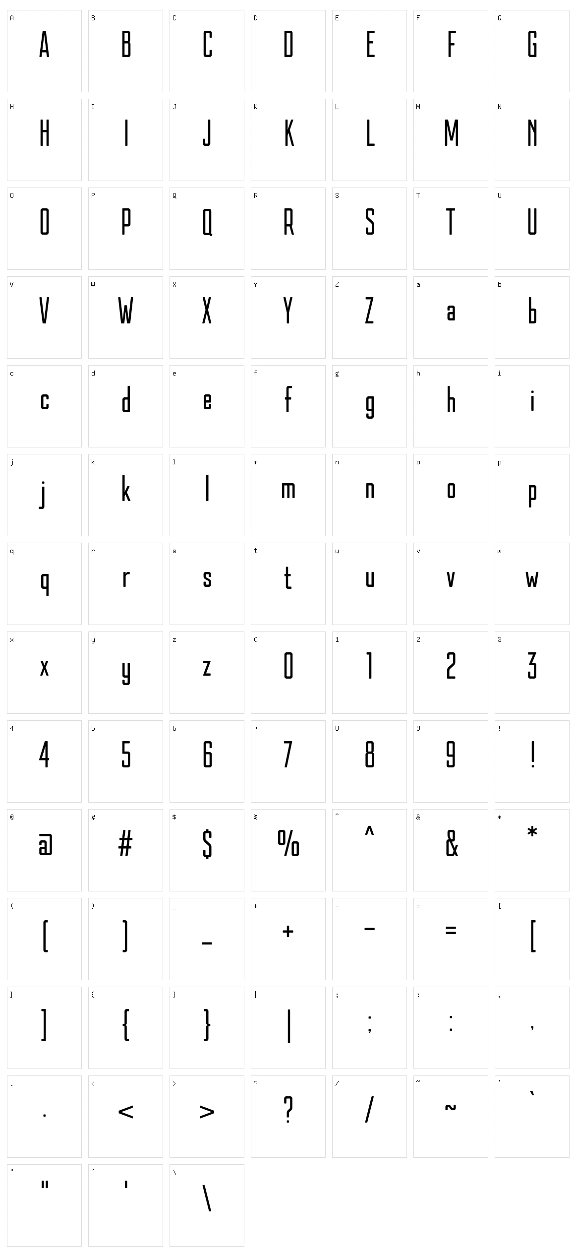 Kazmann Sans Character Set