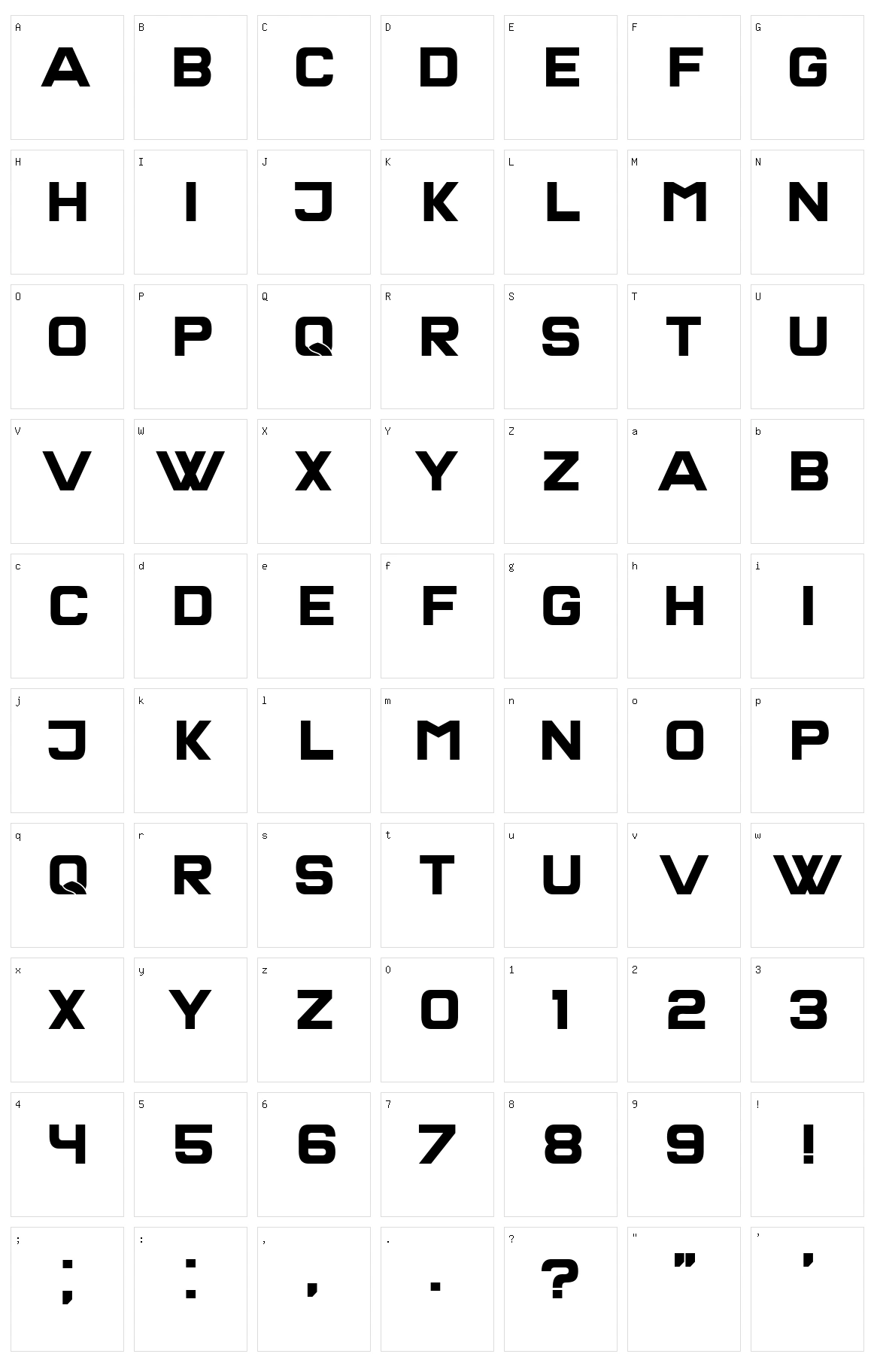 Keno Character Set