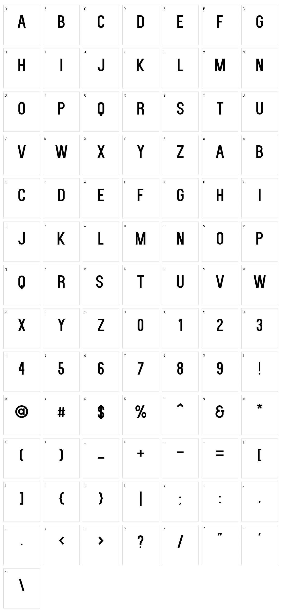 Kenzo Character Set
