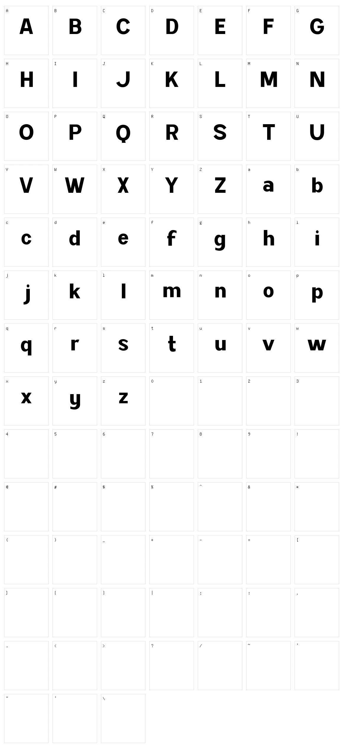 Kimball Character Set