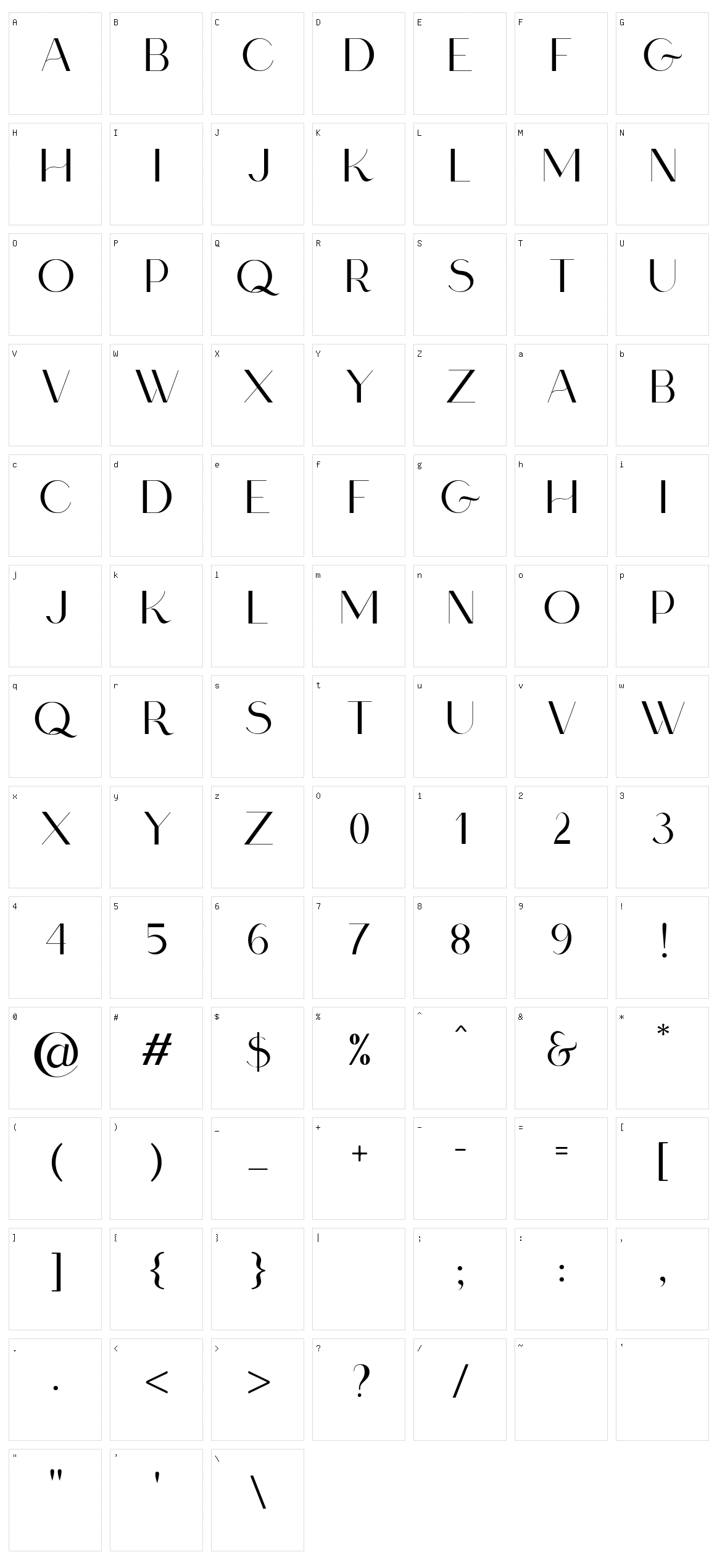 King Graphics Character Set