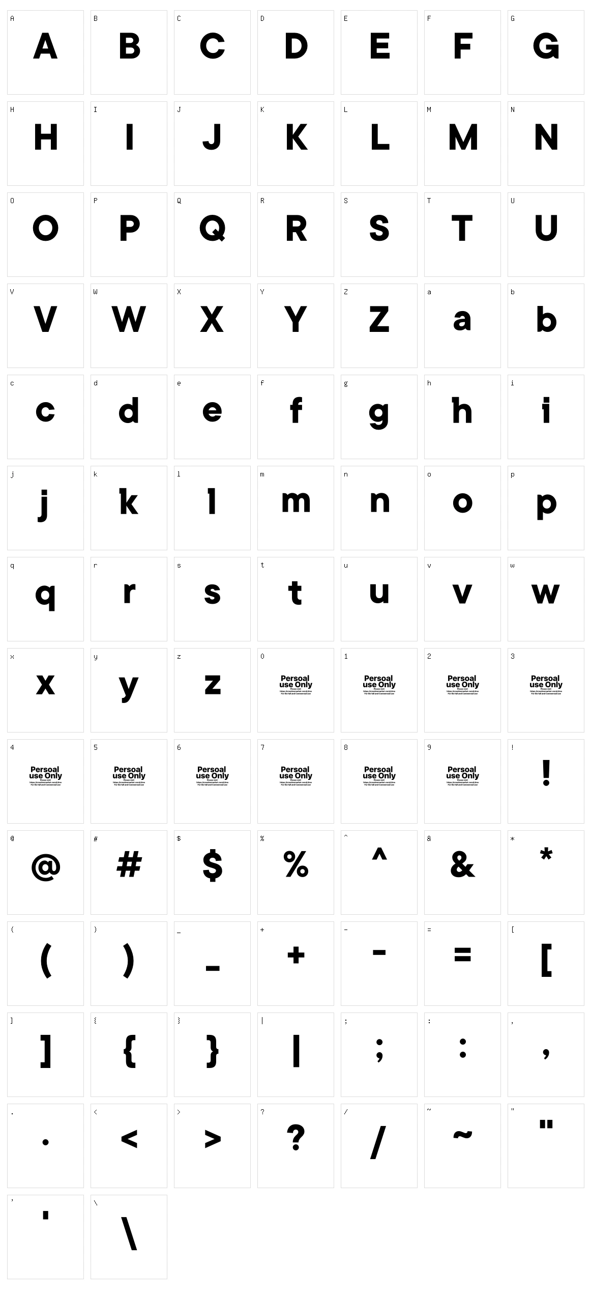 Kinsans Character Set