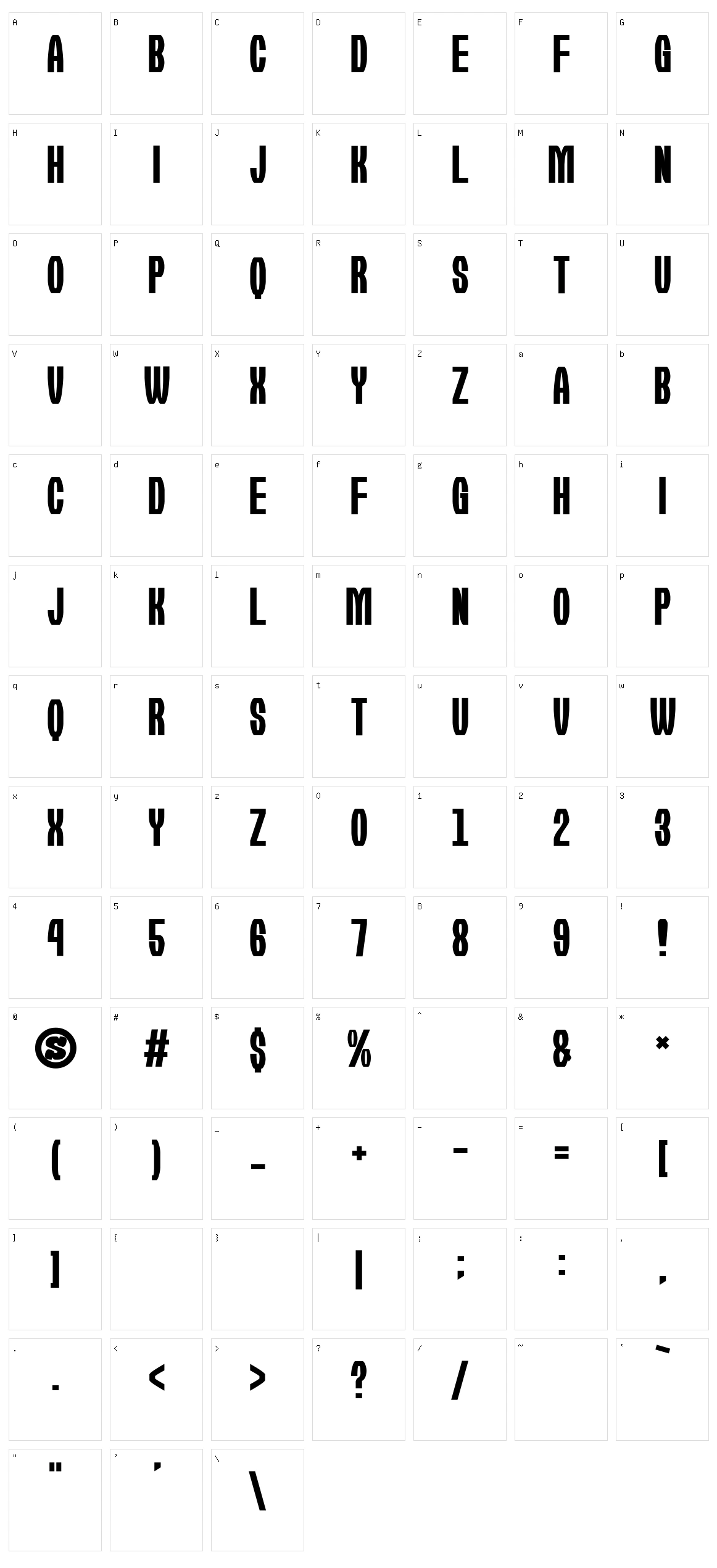 Kirie-Fu Character Set