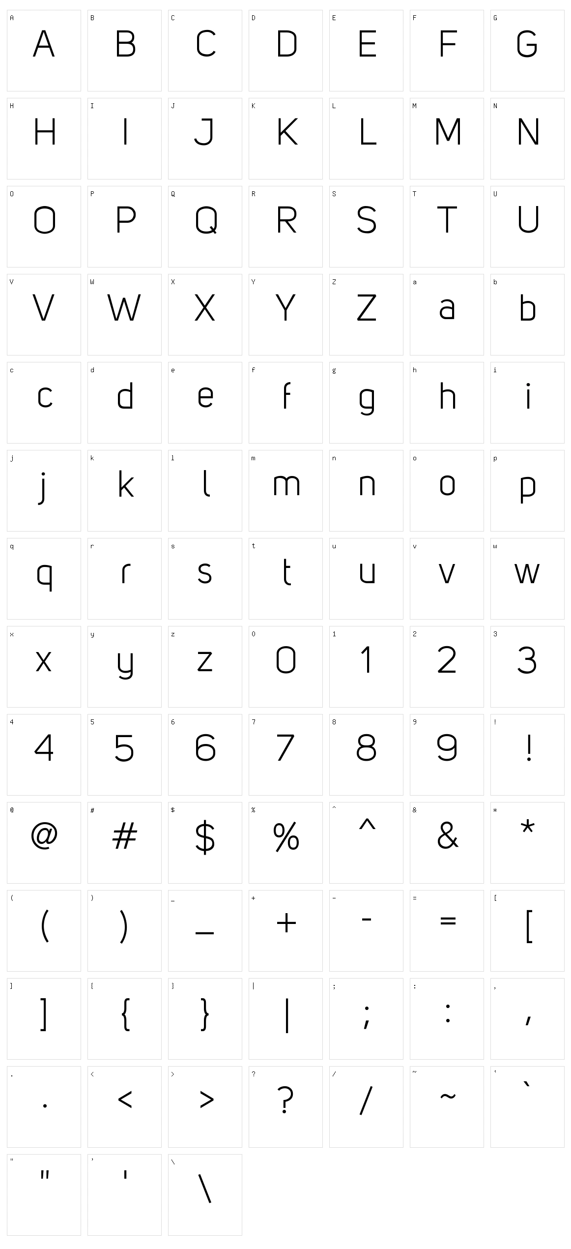 Kiye Sans Character Set