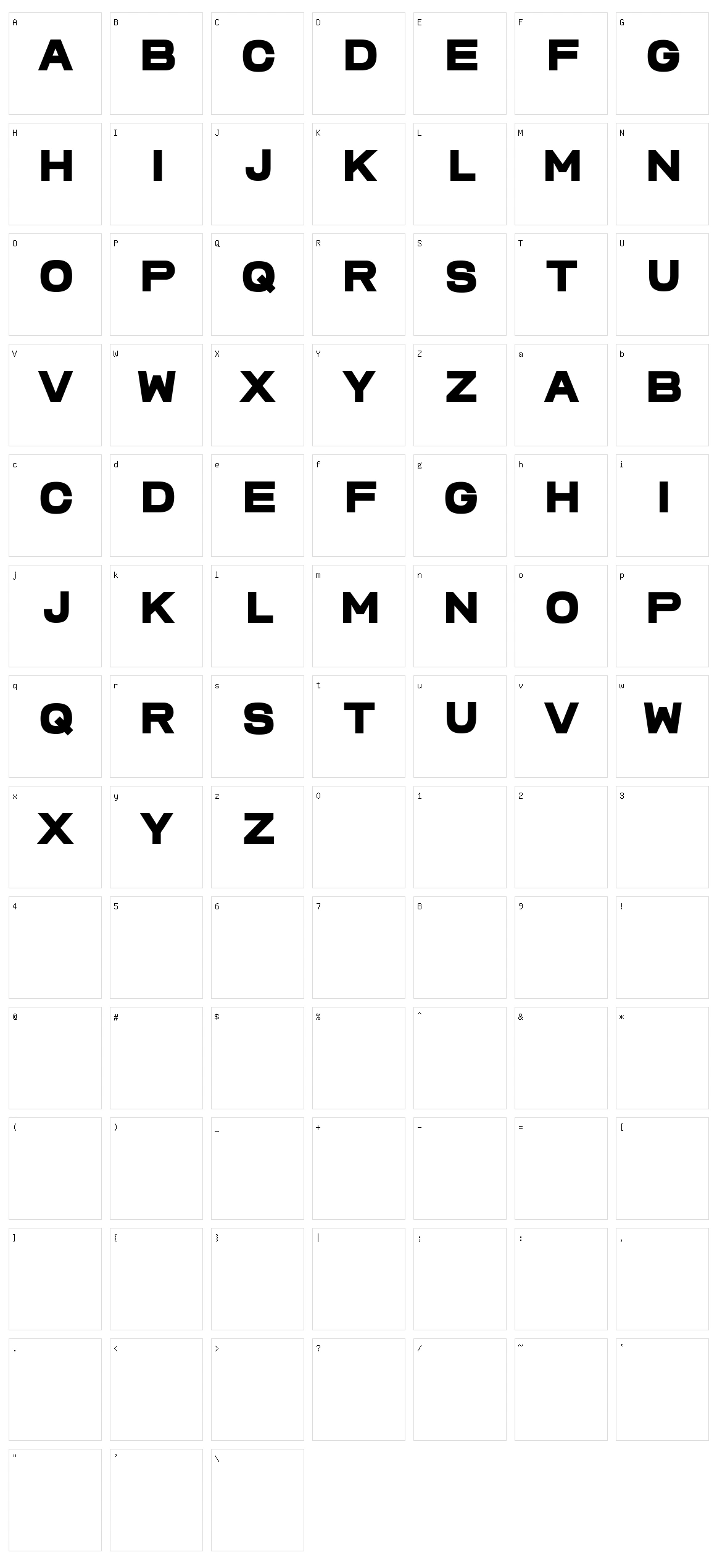 Komrad Character Set