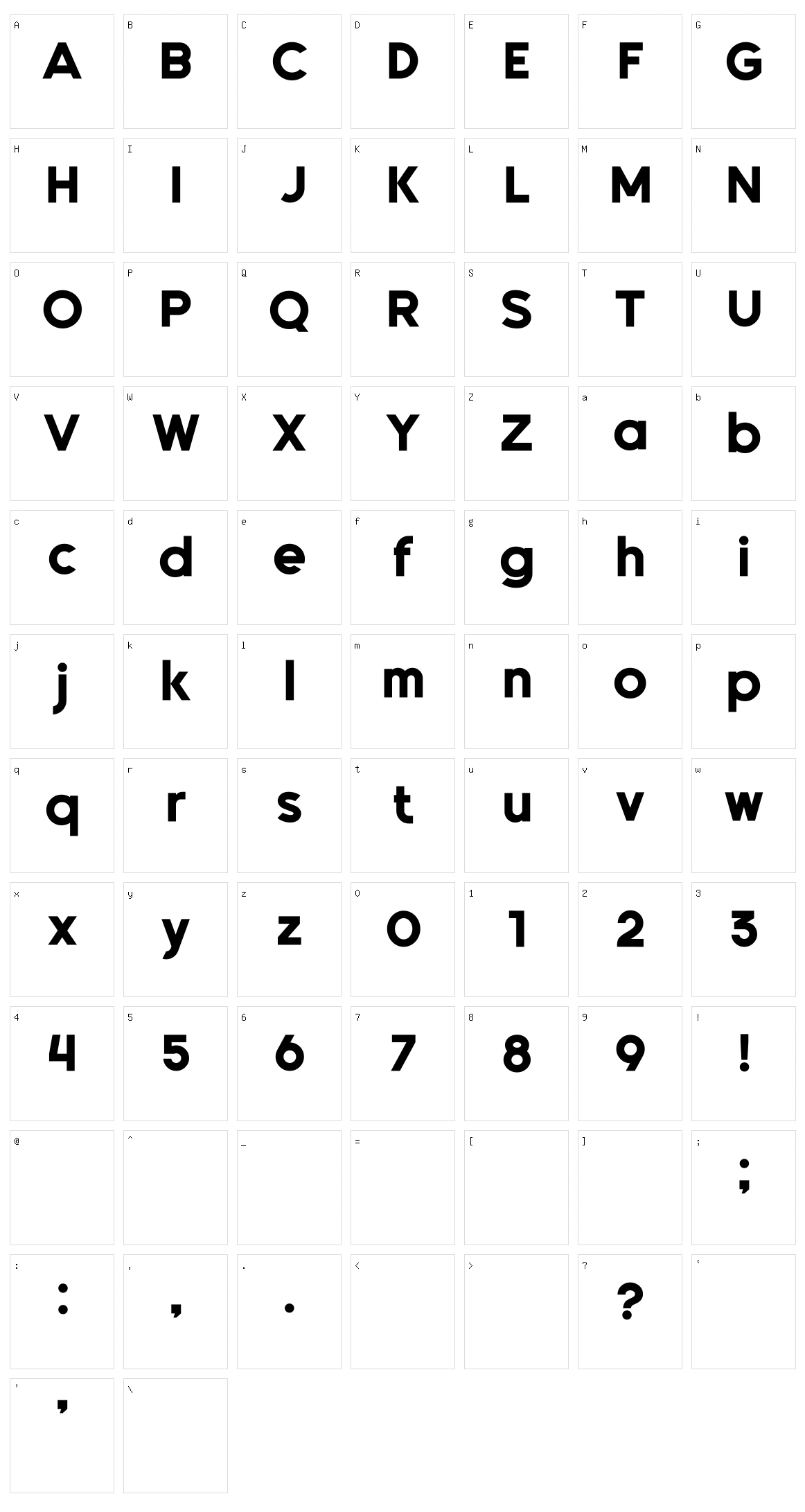 Kondusif Character Set