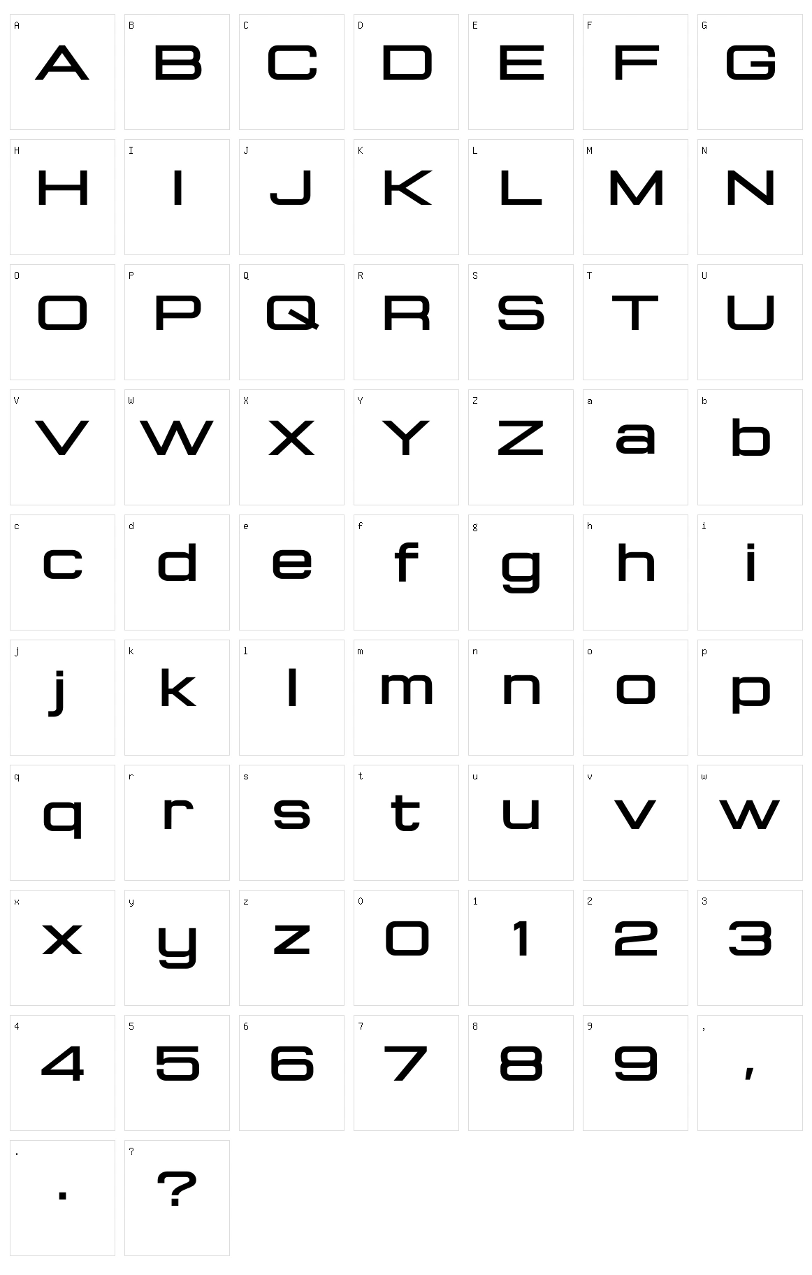 Konexy Character Set