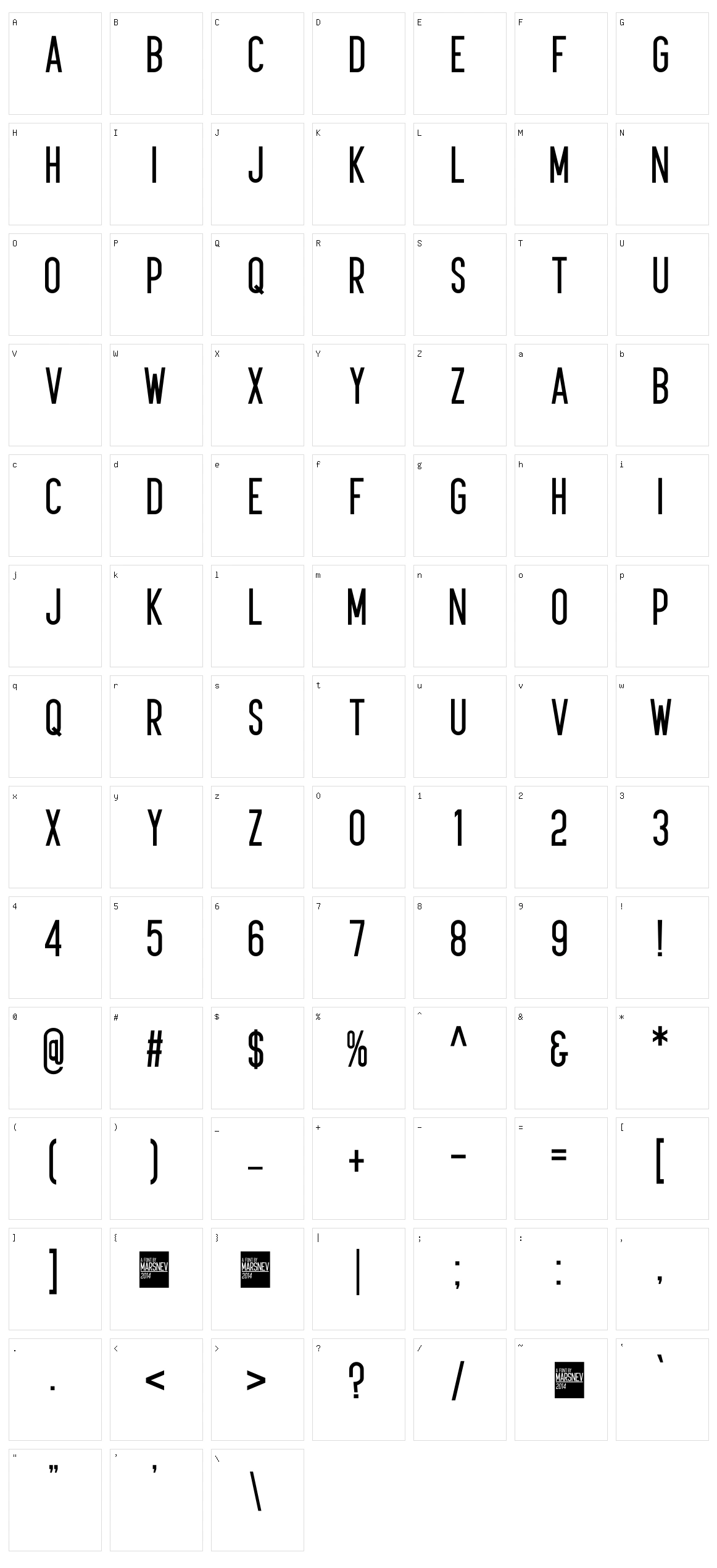 Kudajets Character Set