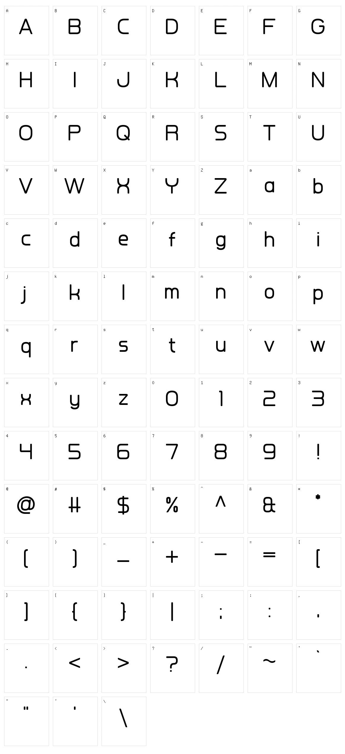 Kuiper Belt Character Set