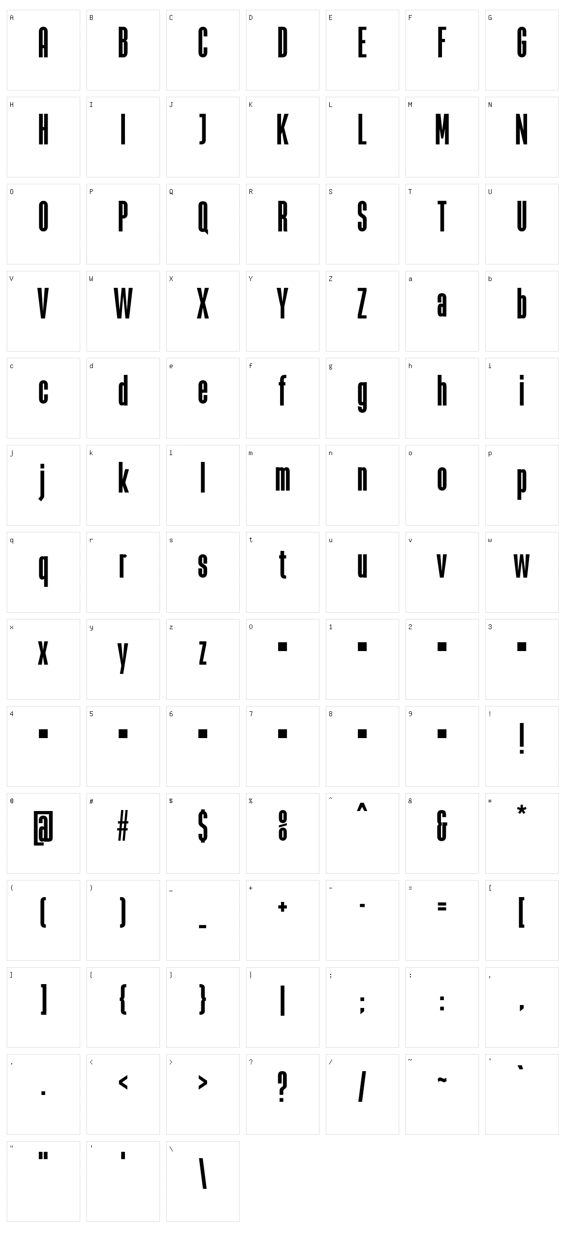 La Babaca Character Set