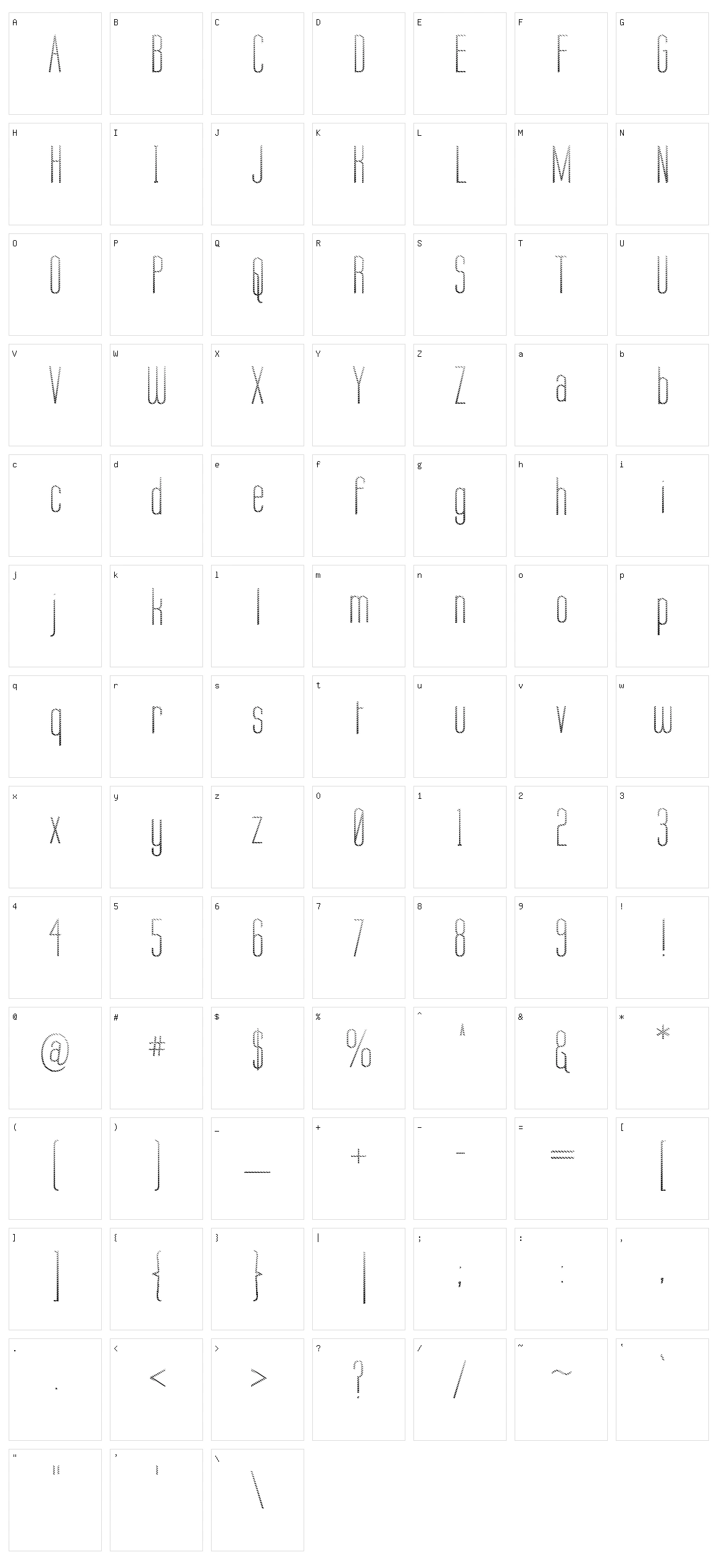 Labtop Character Set