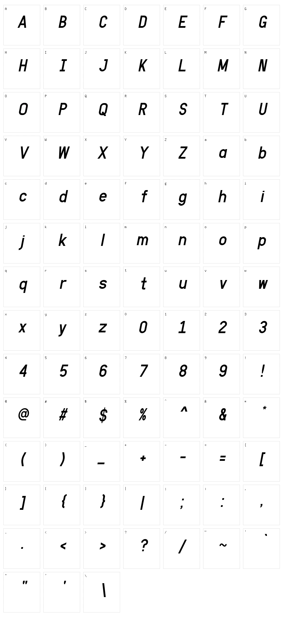 Lambda Character Set