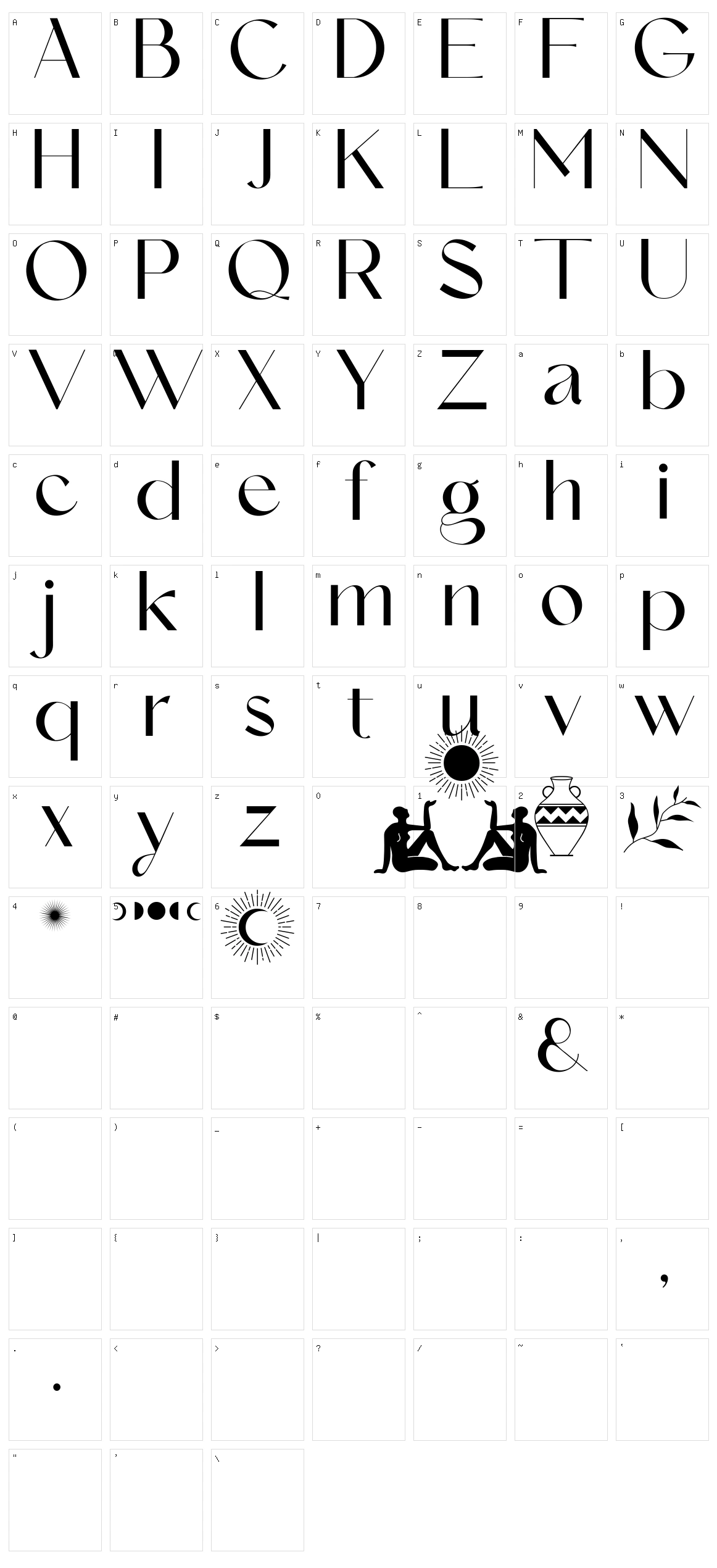 Le Amatcky Character Set