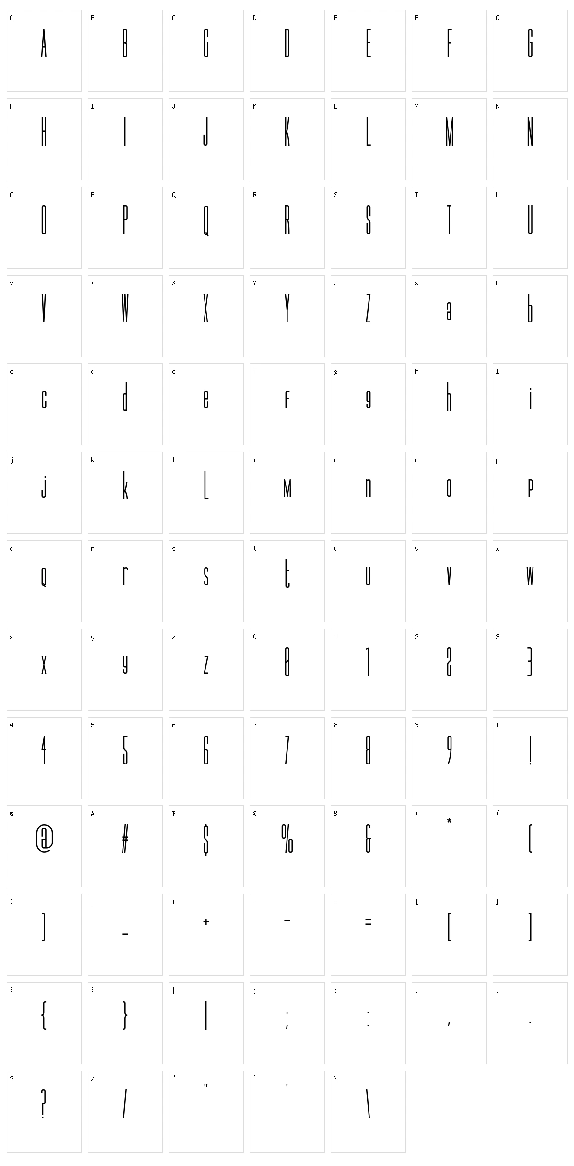 Legal Obligation Sans Character Set