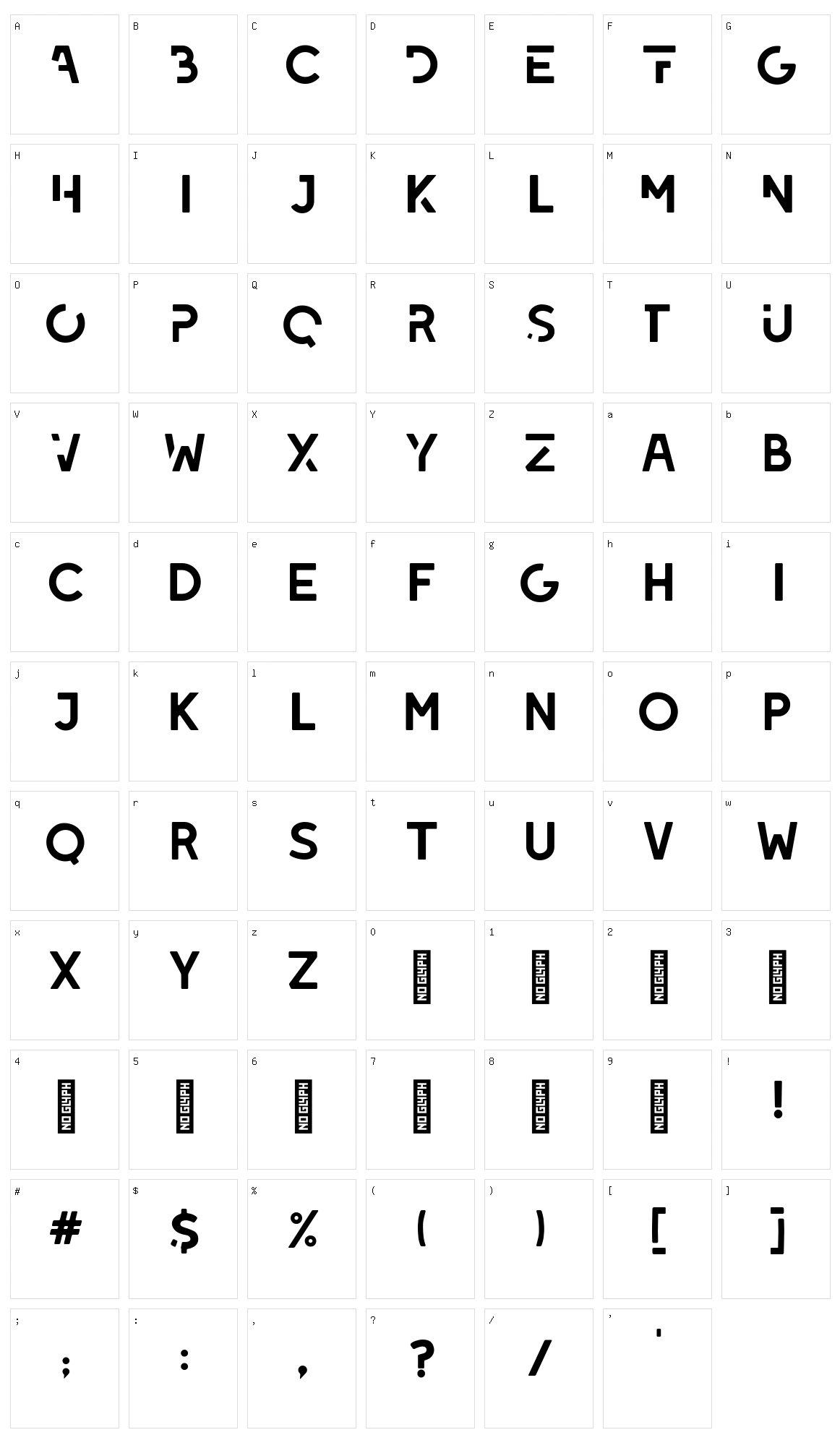 Leixo Character Set