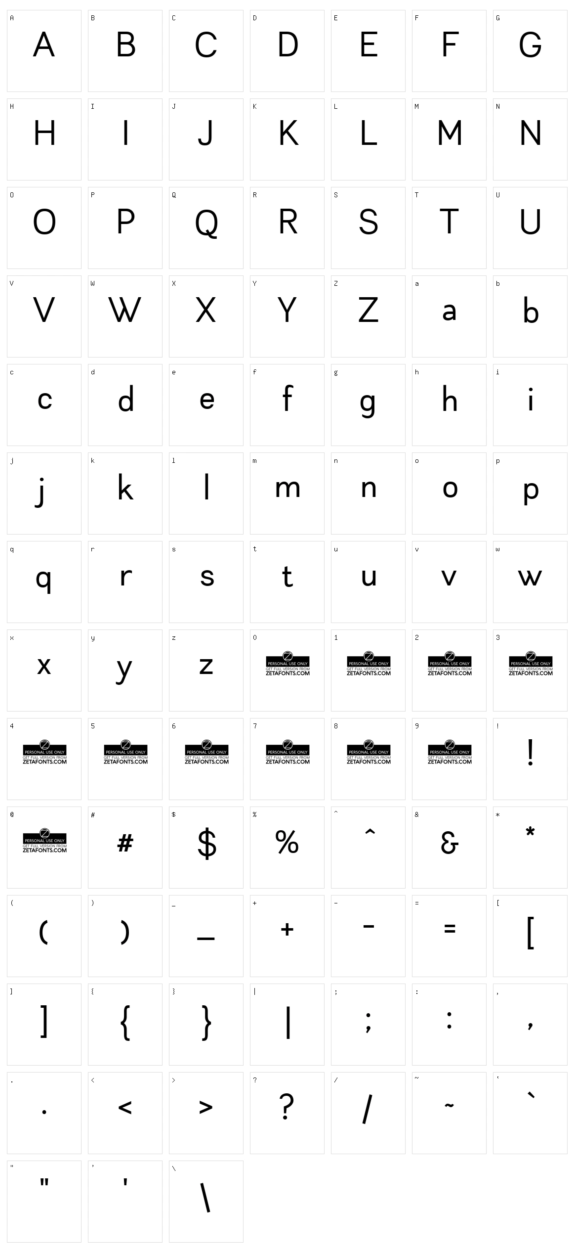 Leon Character Set