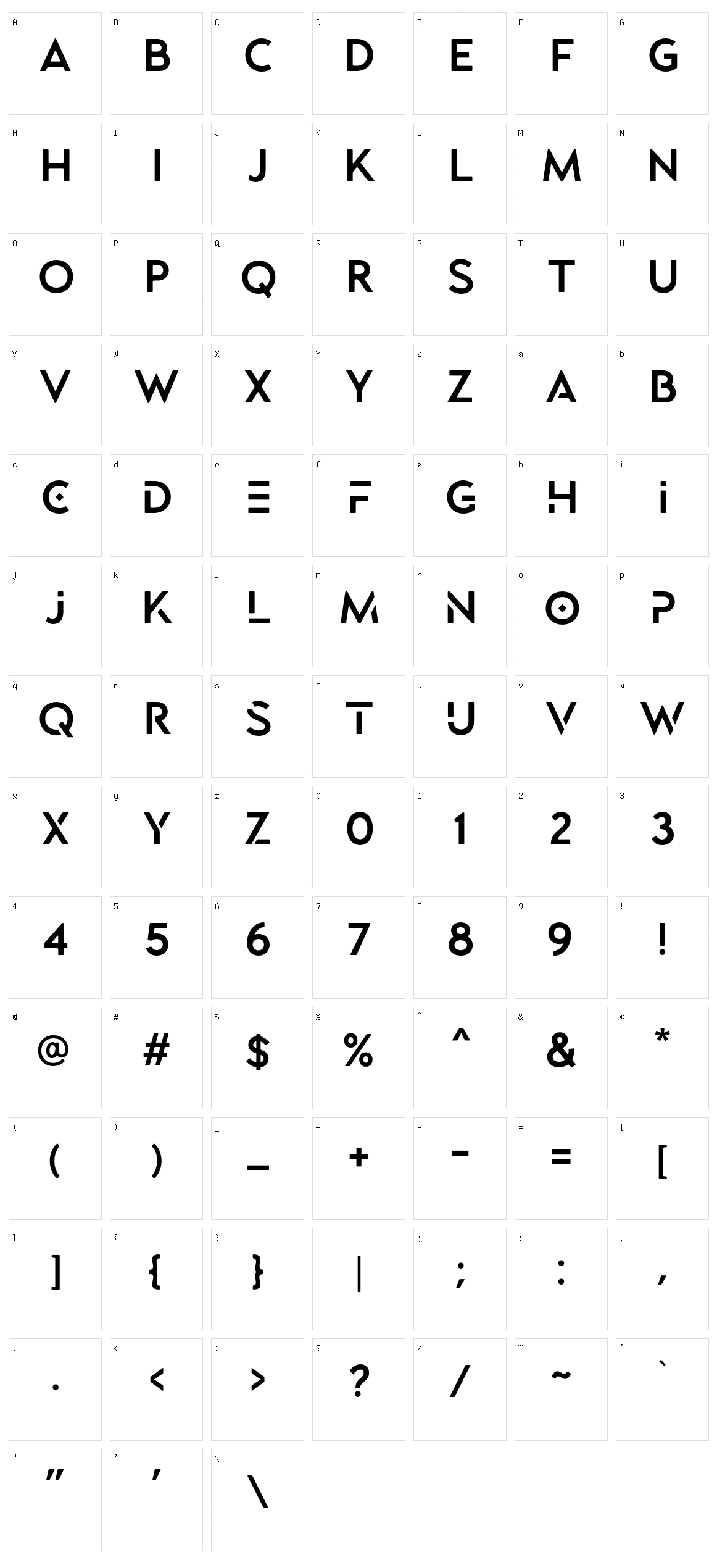 Lequire Character Set