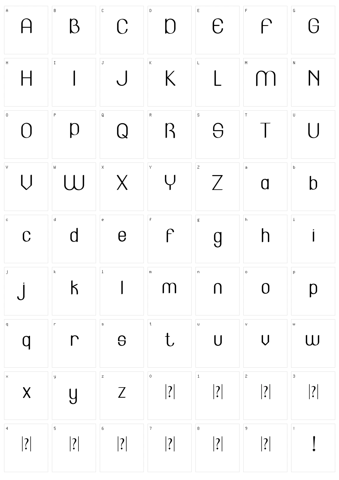 Lincoln Character Set