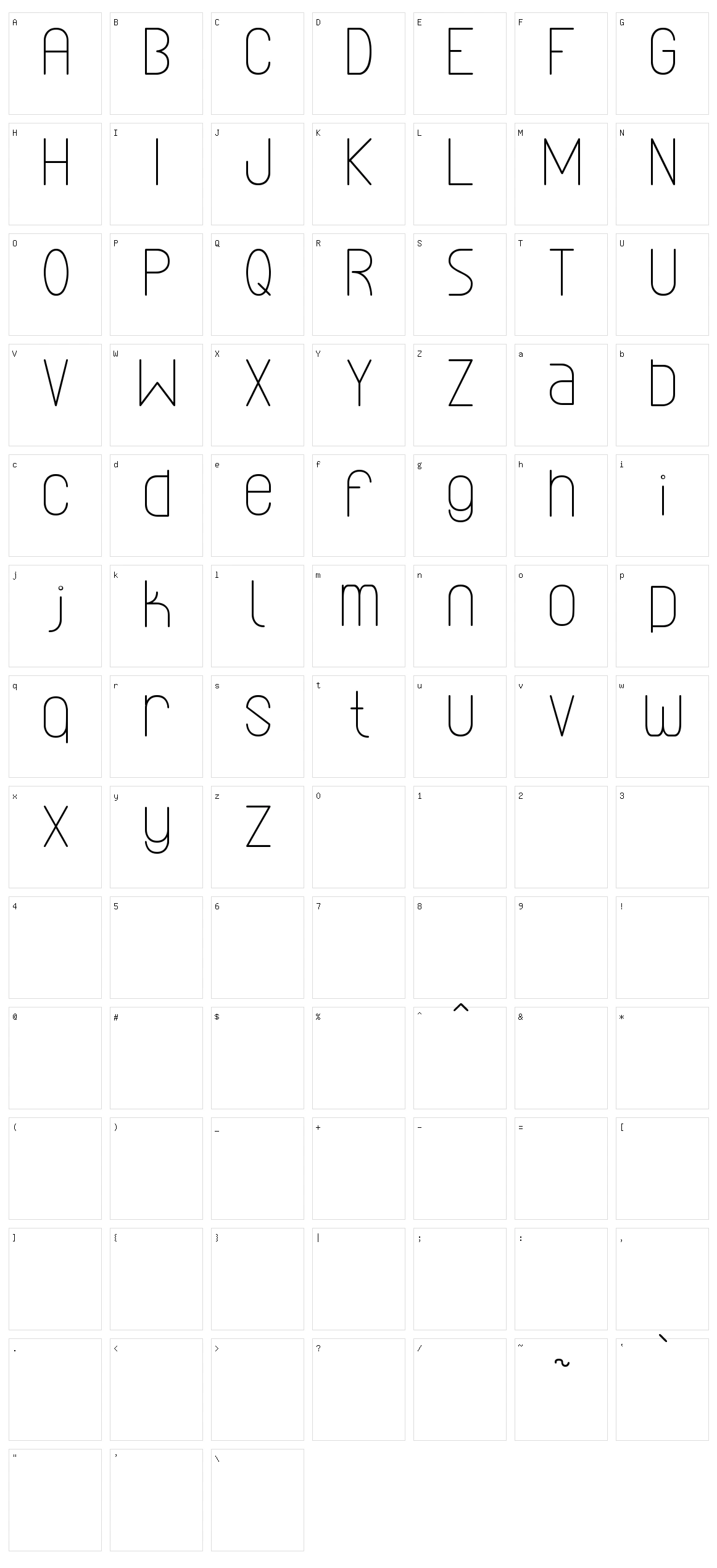 Lineal Simples ST Character Set