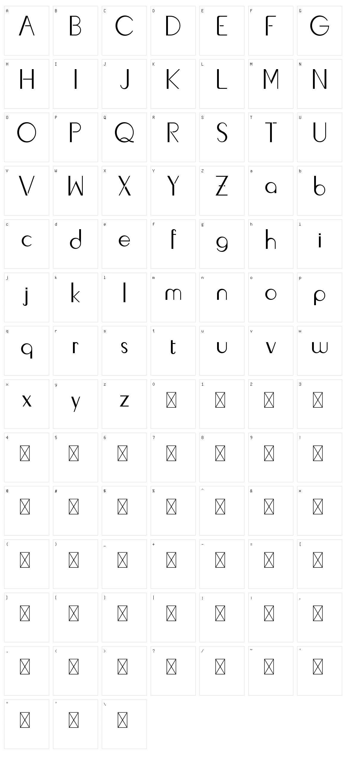 Livingston Sans Character Set
