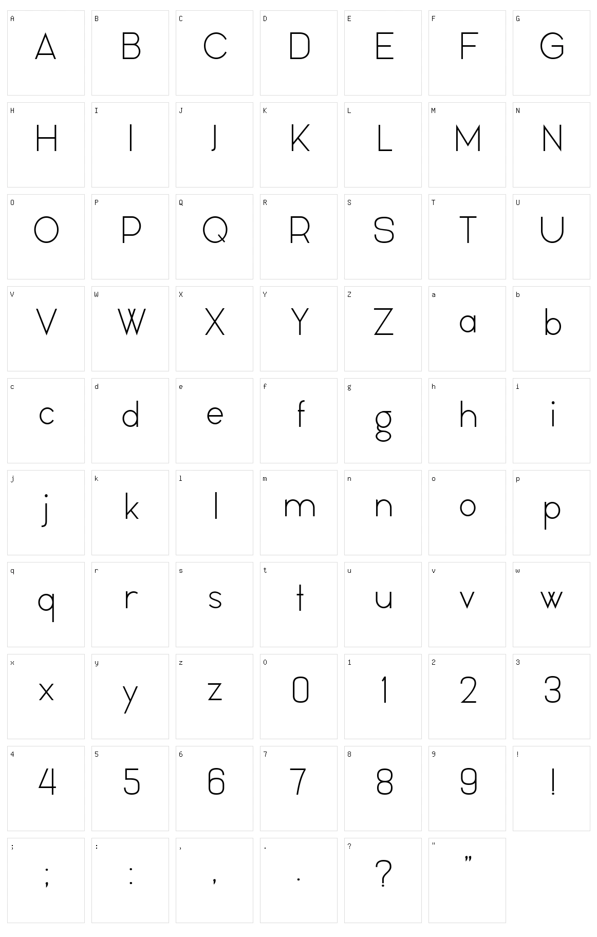 Lonely Character Set