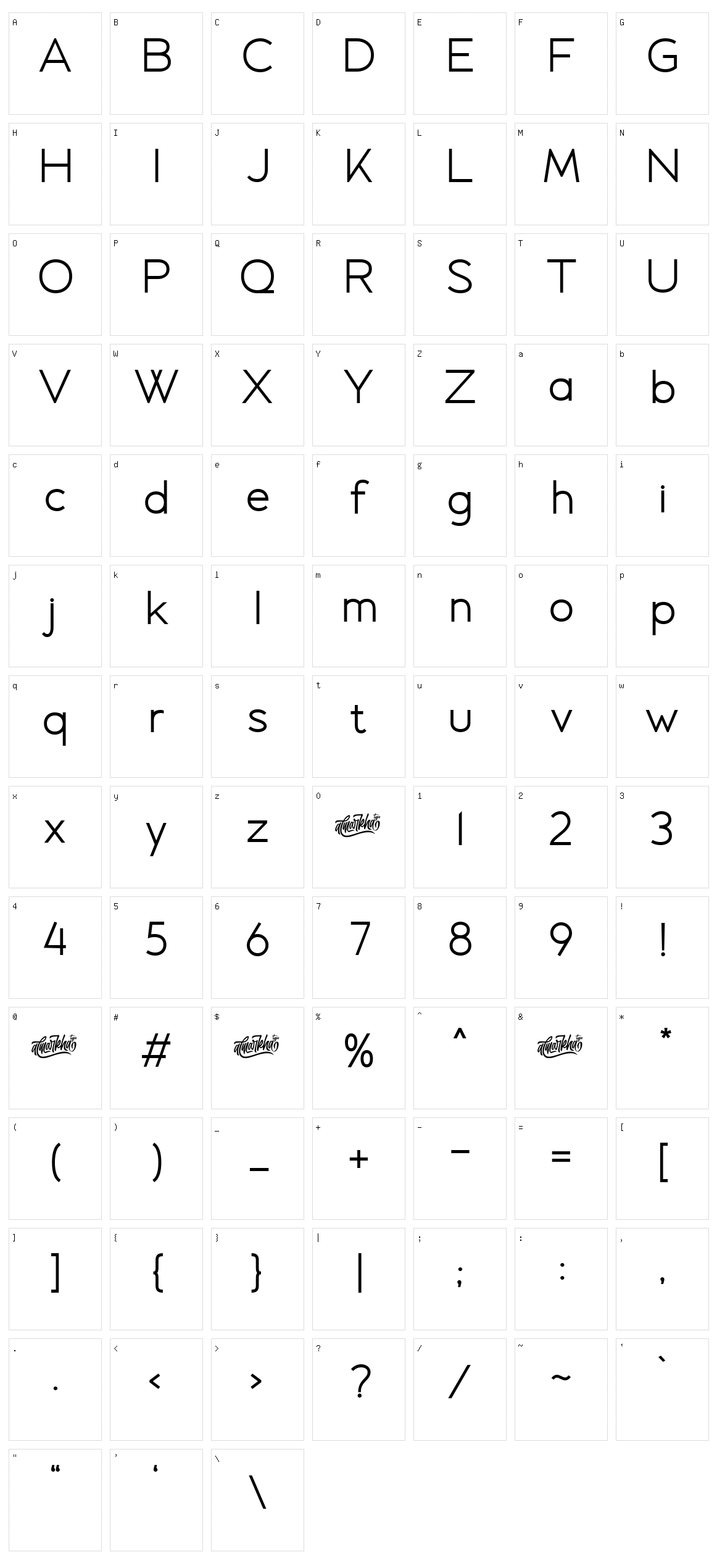 Lorenza Character Set