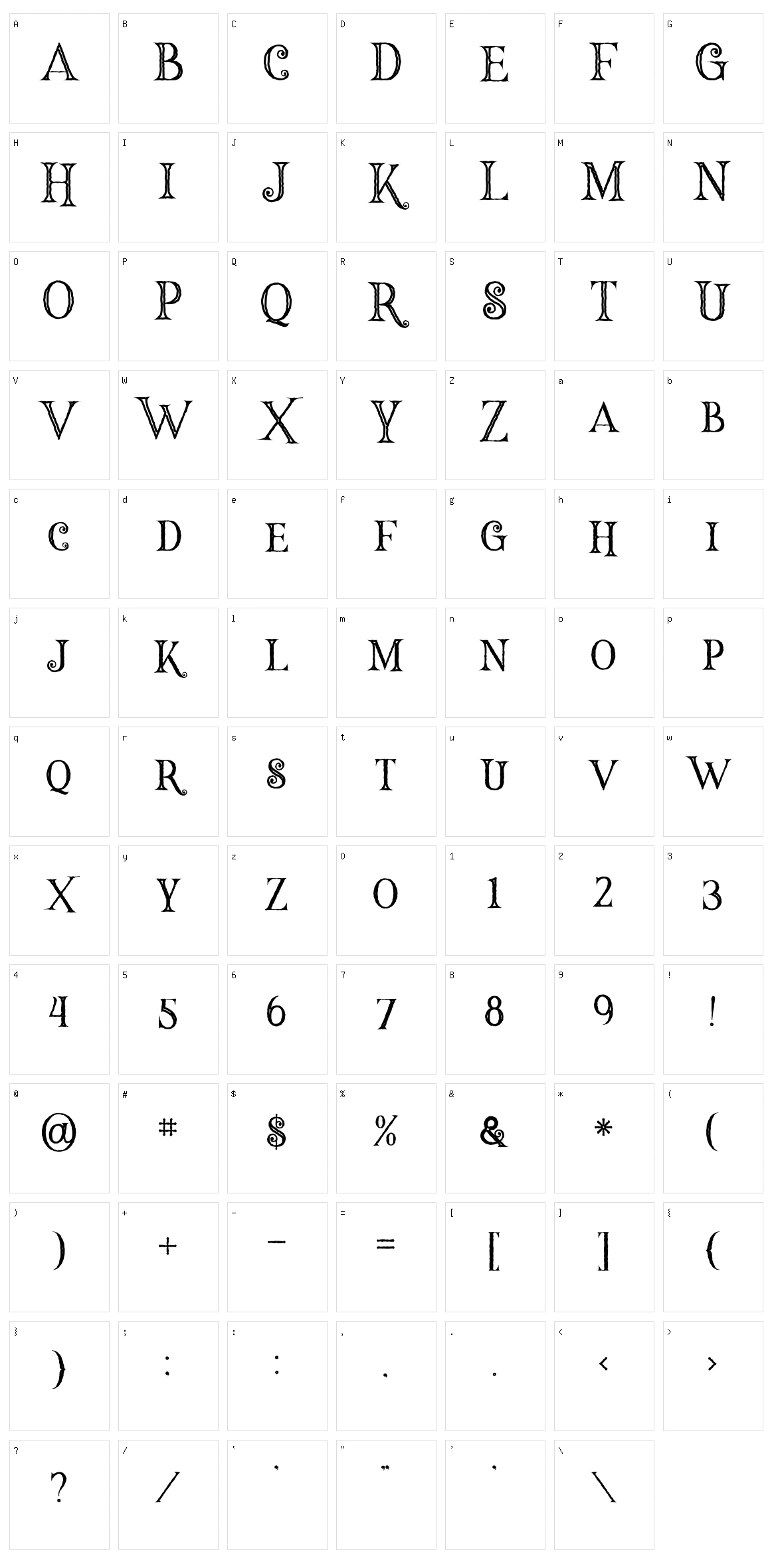 Hallowen Character Set