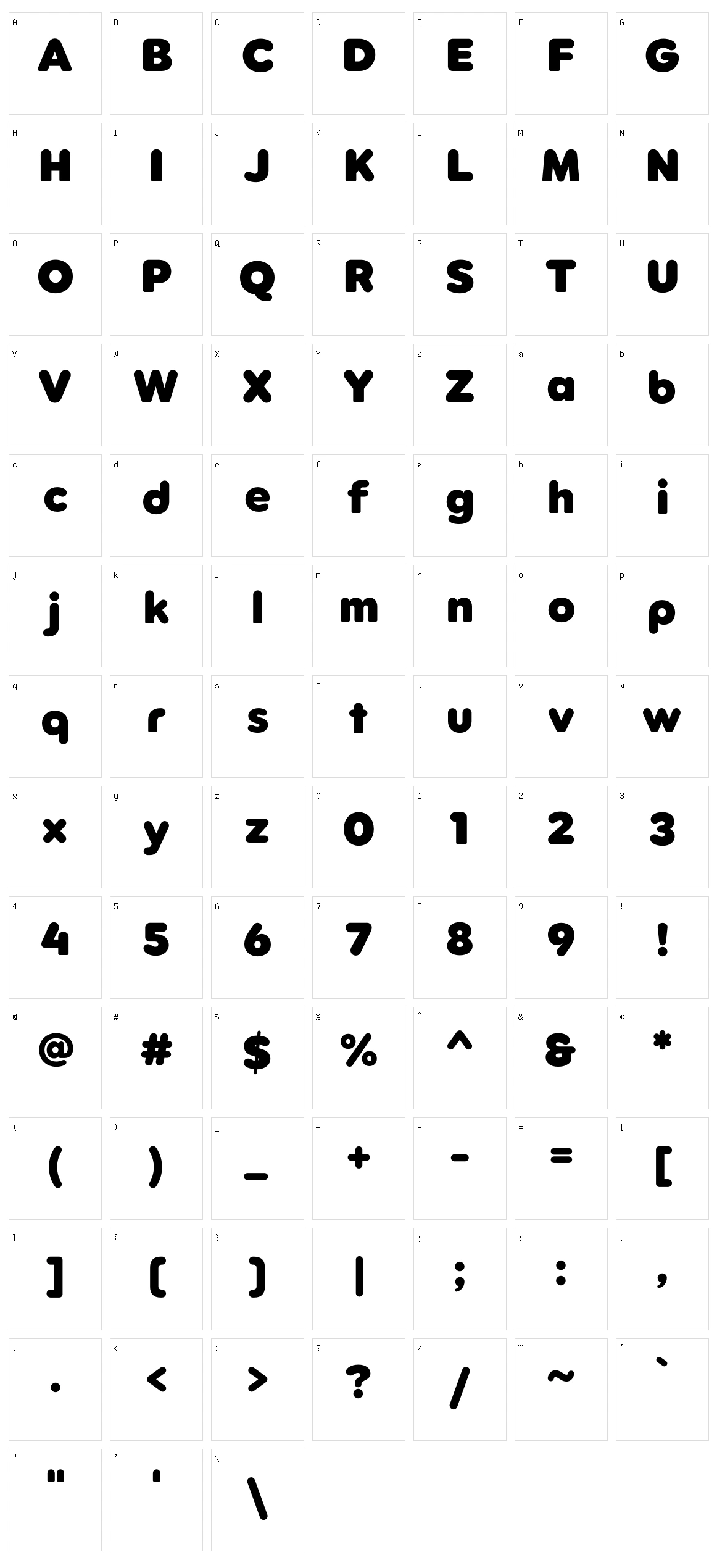 LT Saeada Character Set