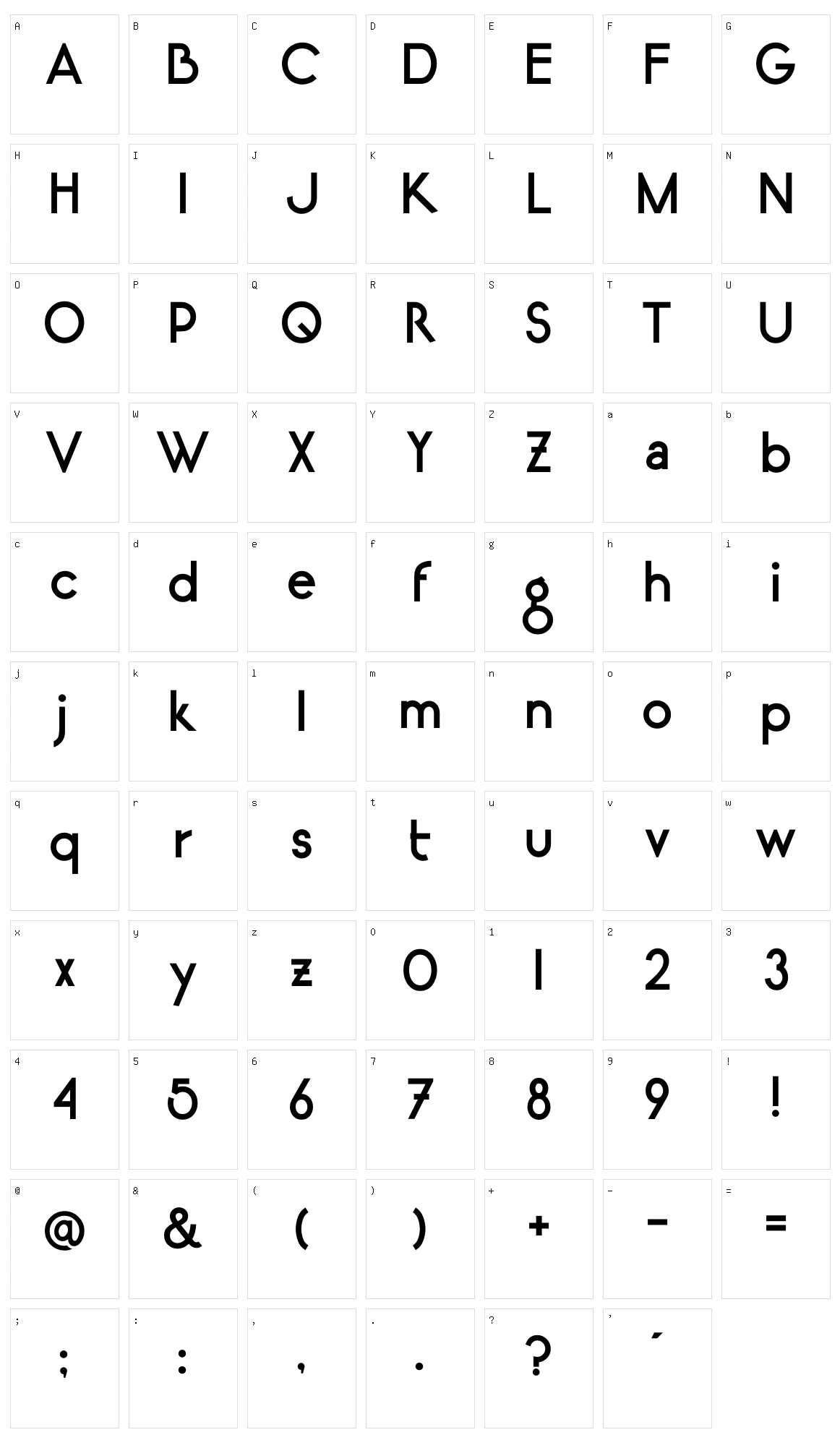 Lugos Character Set