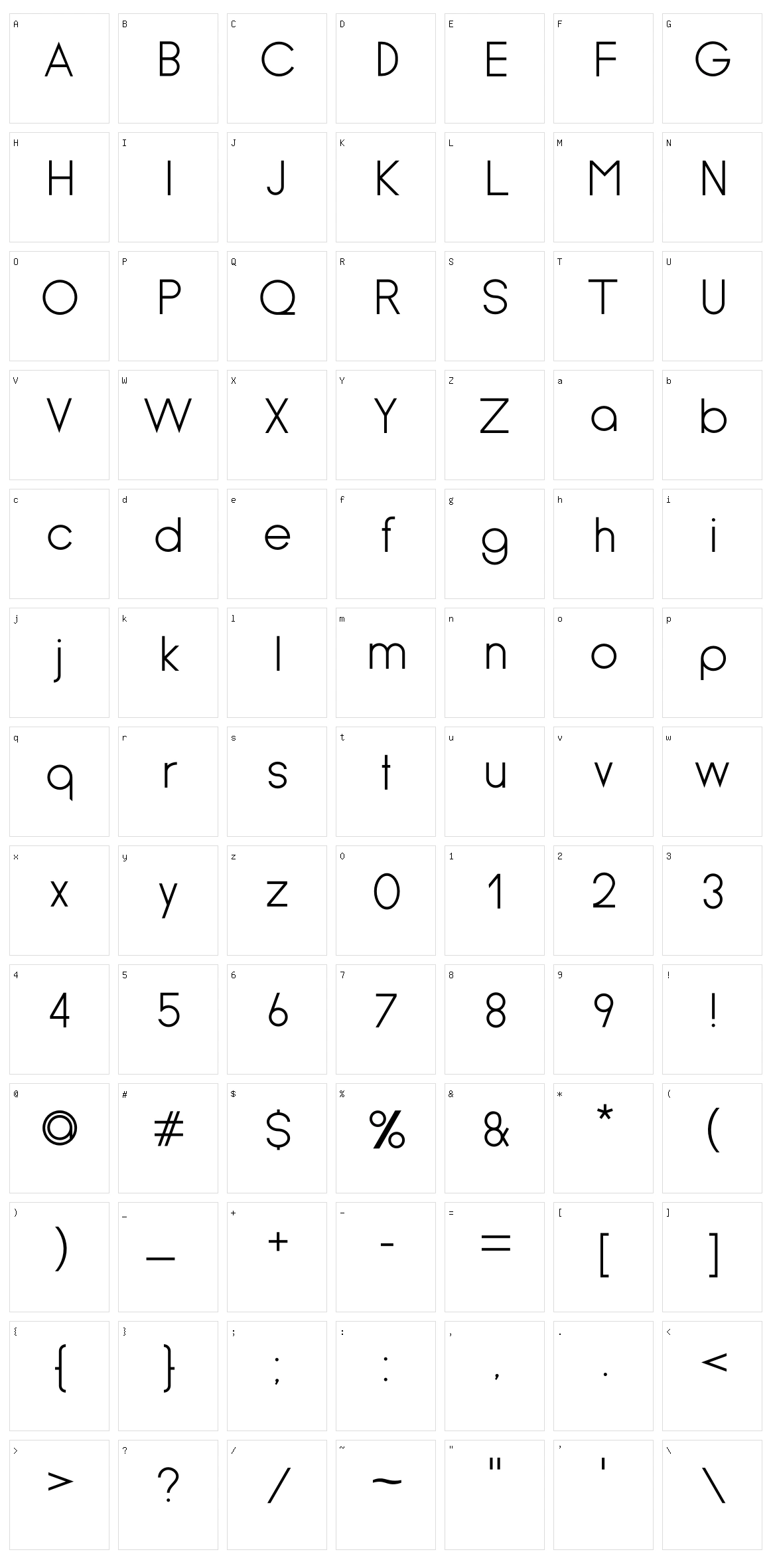 Lumin Character Set