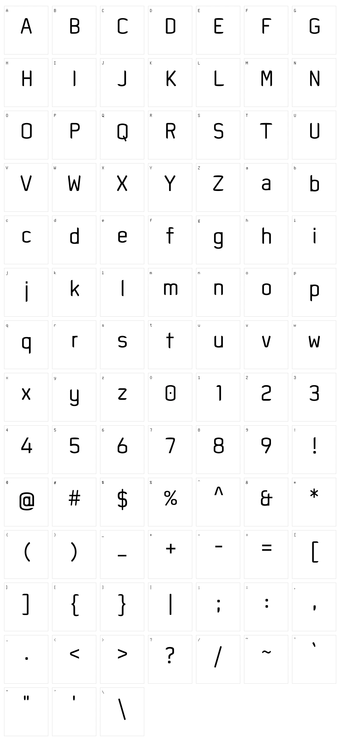 Lux Montag Character Set