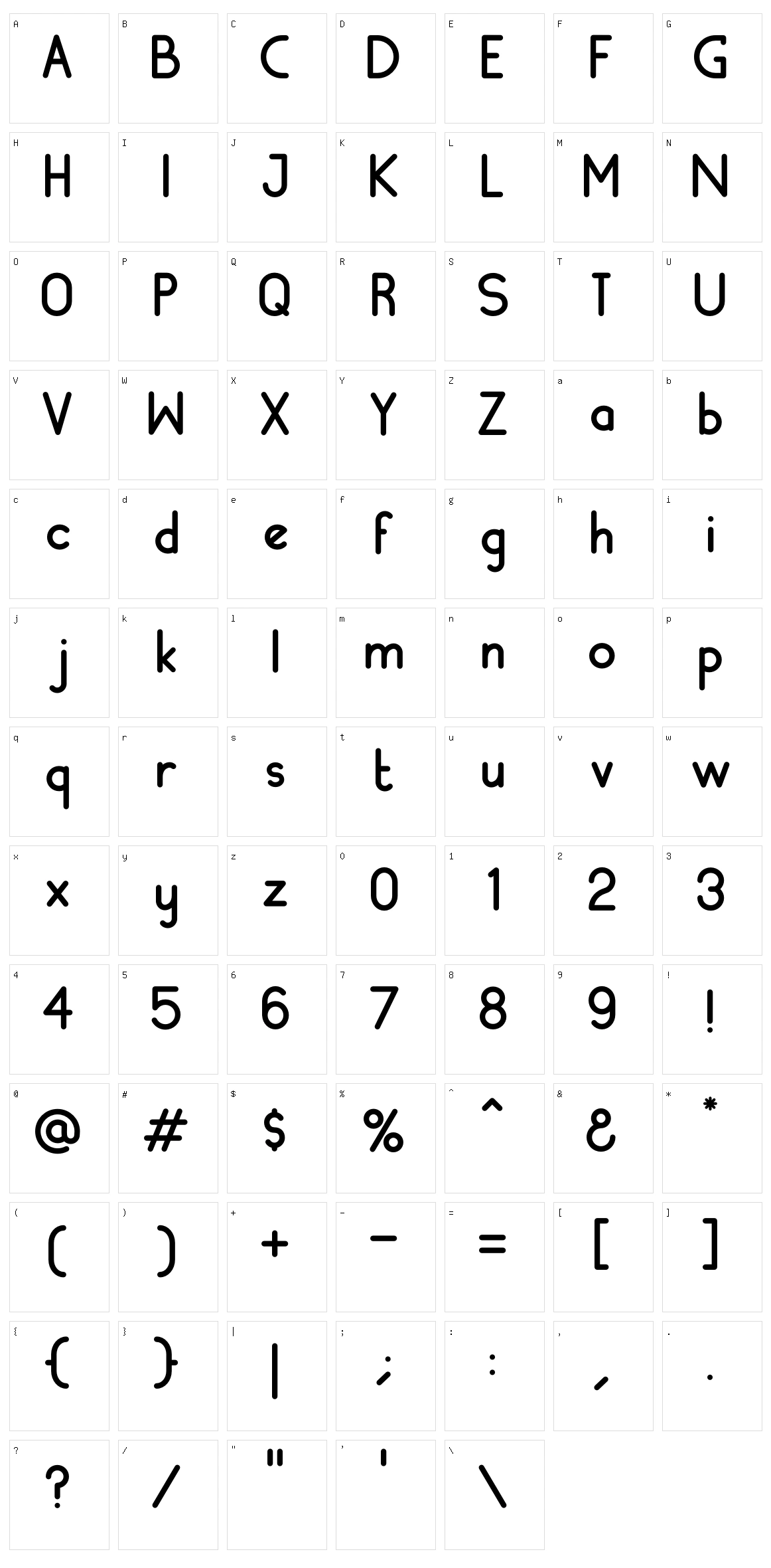 Machala Sans Character Set