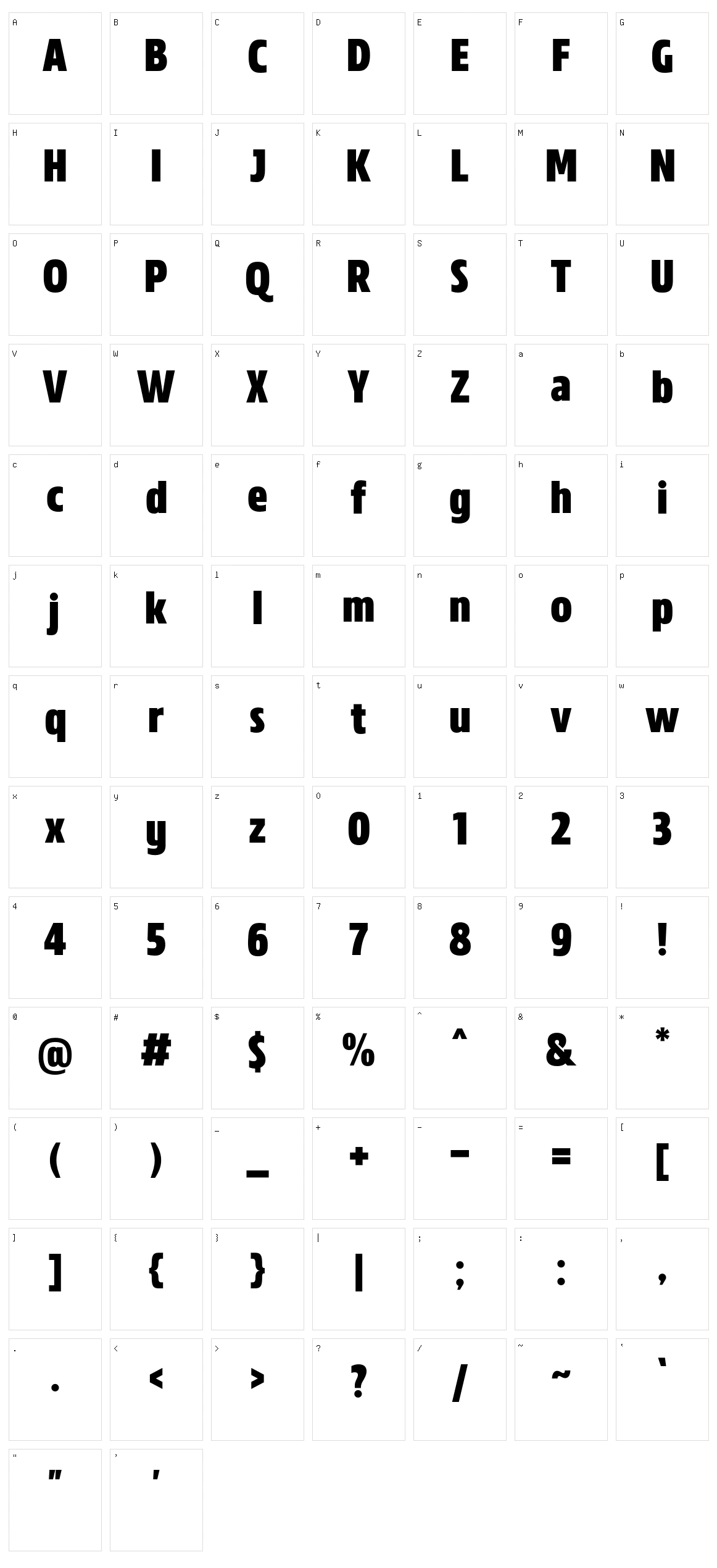 MADE Florence Sans Character Set