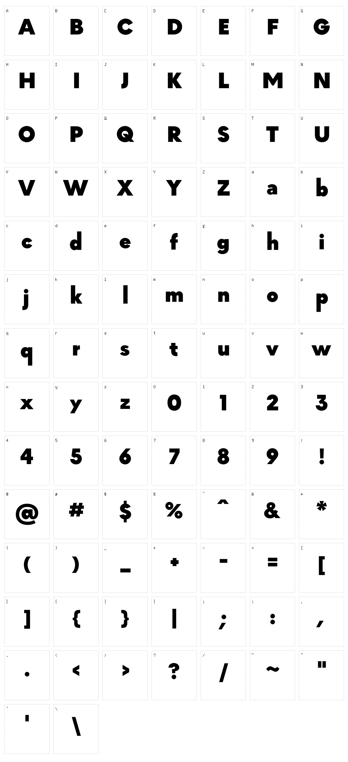 Made Infinity Character Set