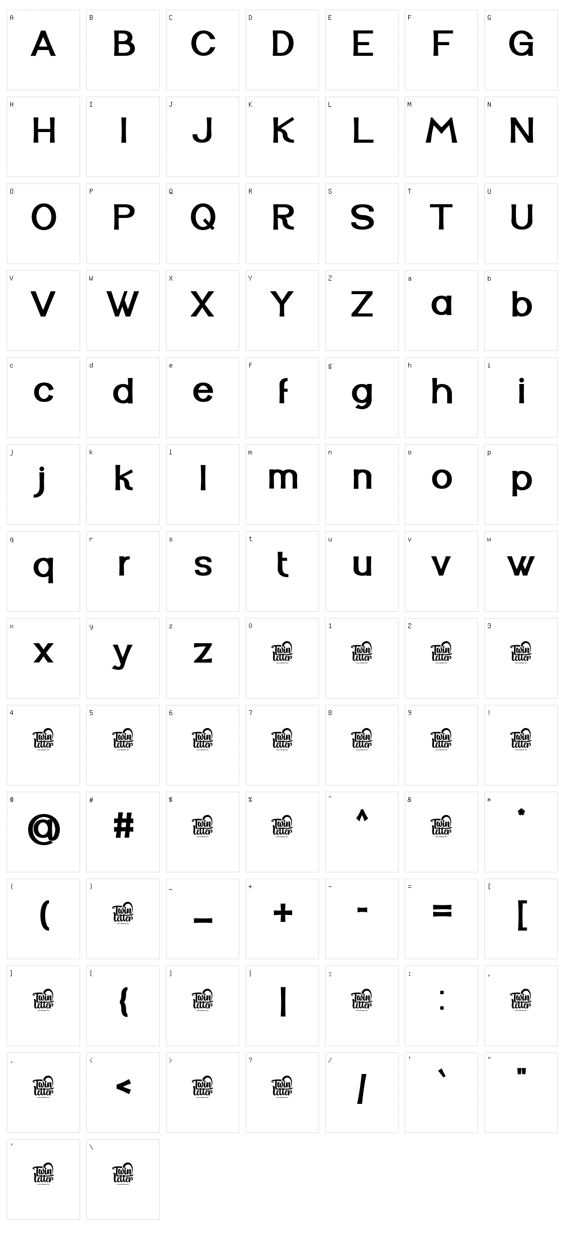 Madeni Character Set