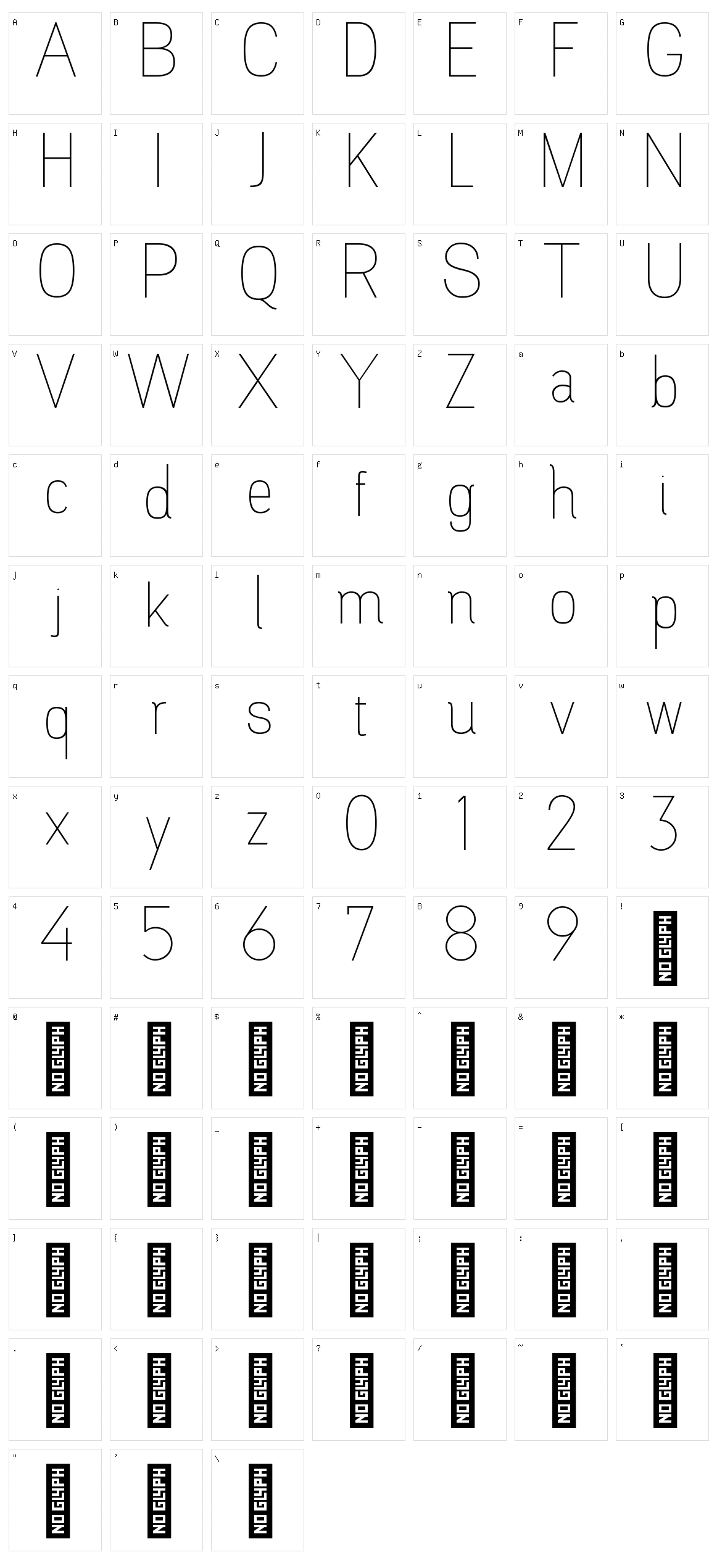 Magnolla Character Set