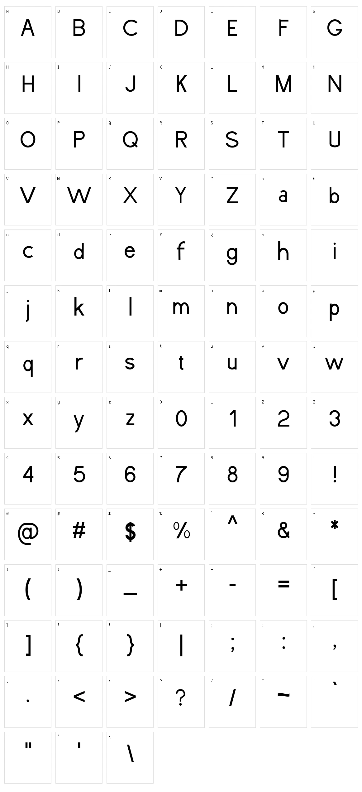 Manun Character Set