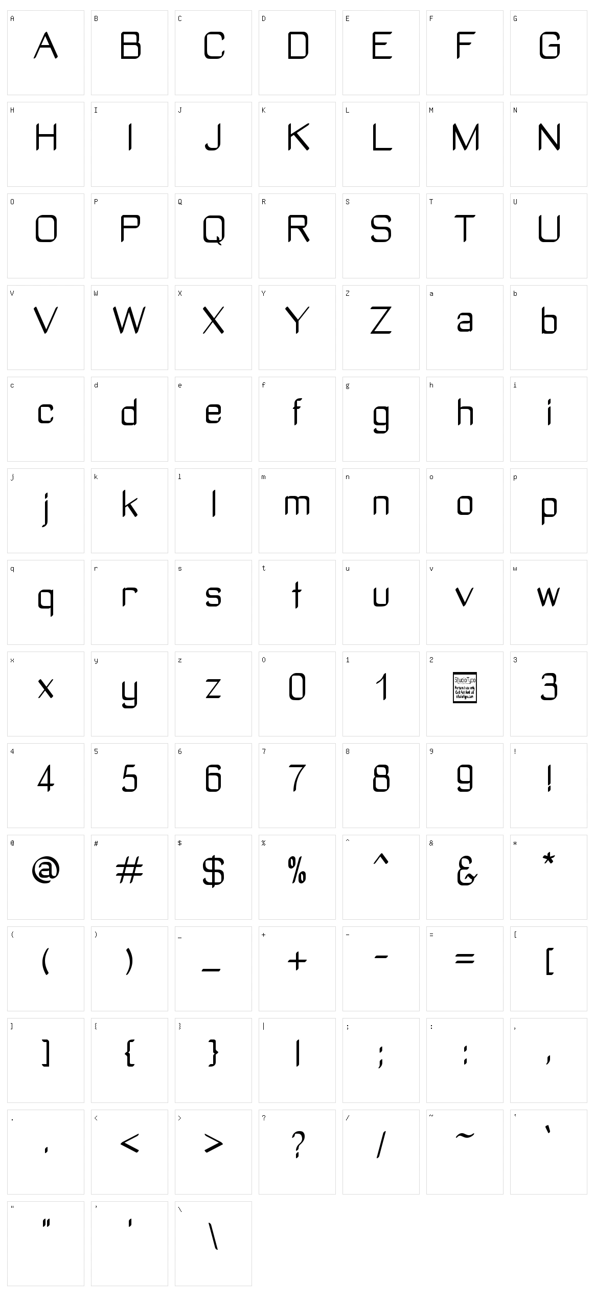 Manyeto Character Set