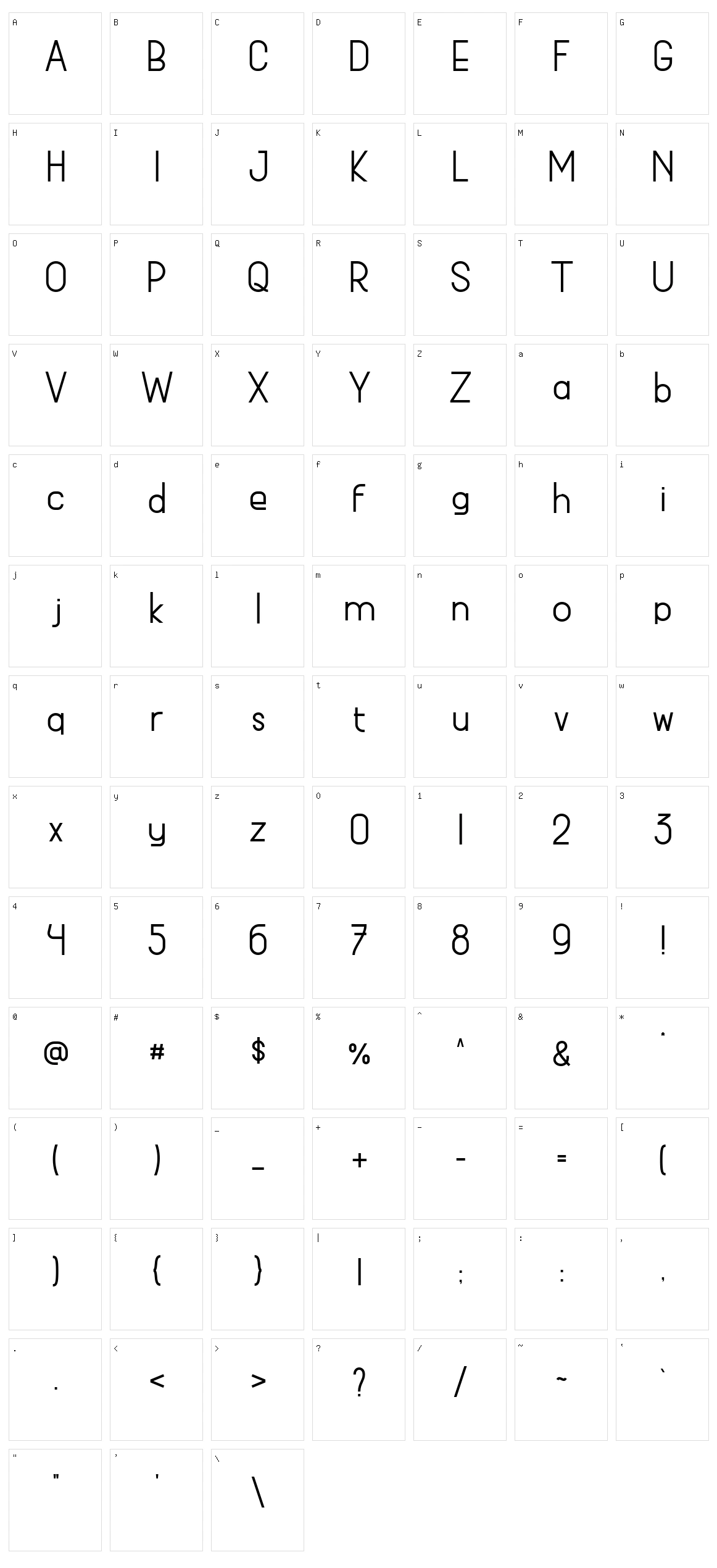 Maode Character Set