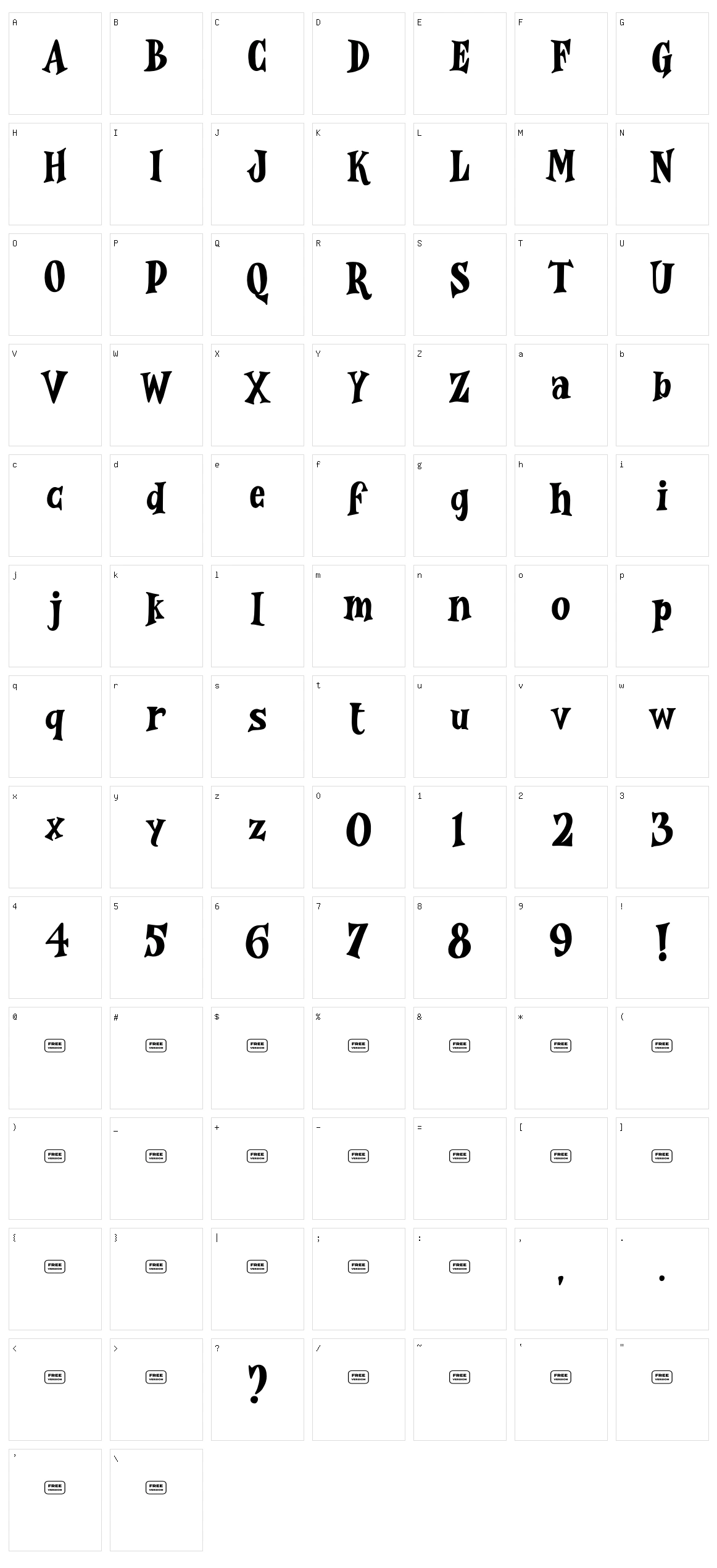 Wonder Magic Character Set