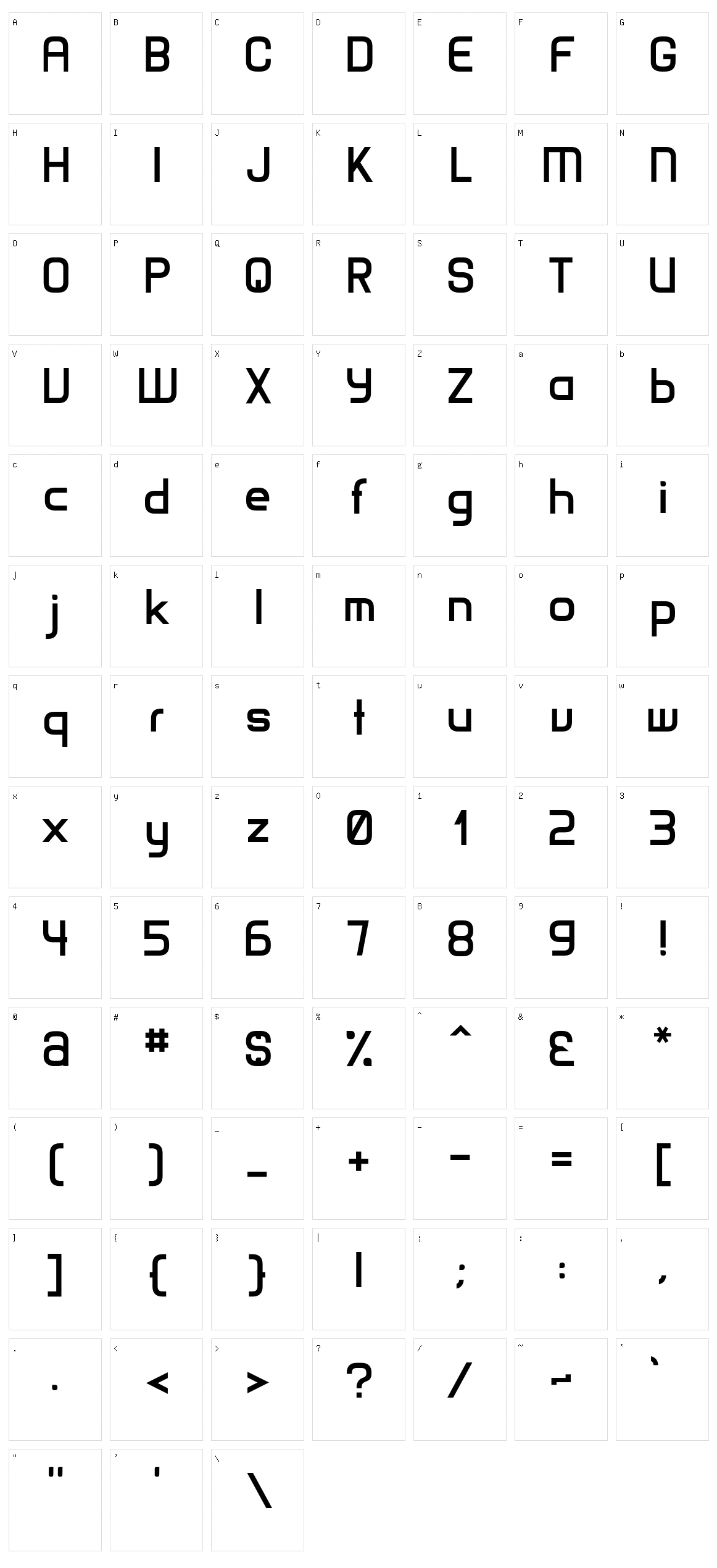 Matamata Character Set