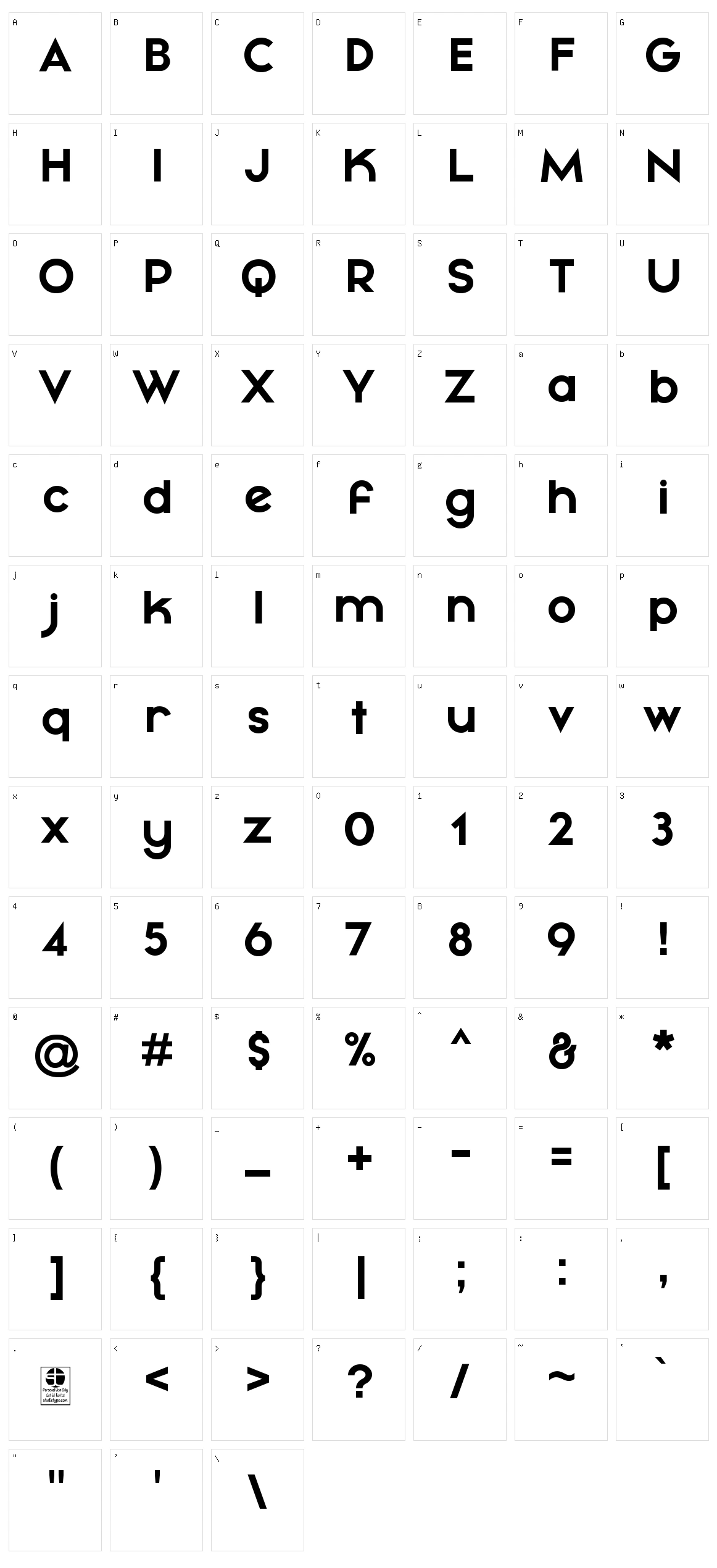 Mayeka Character Set