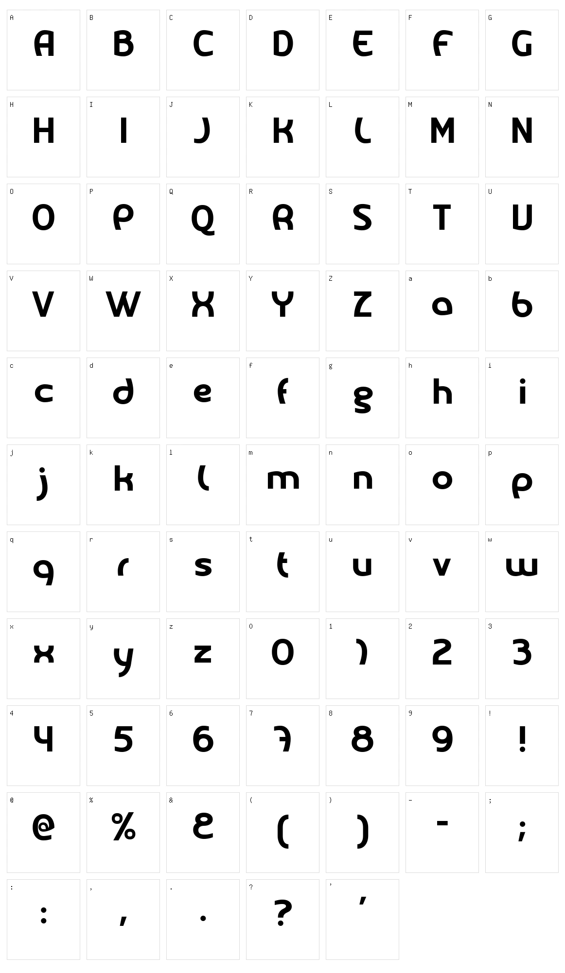 M?lody Character Set